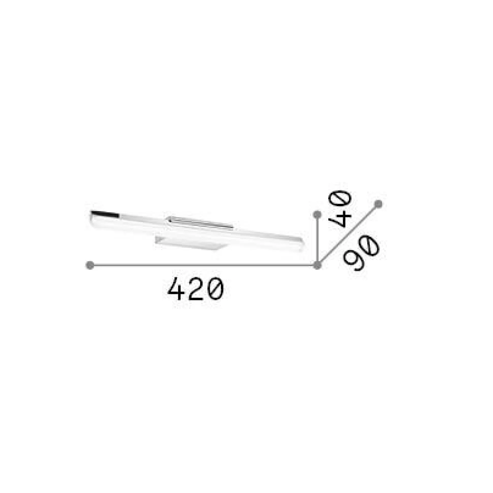 Dmora Lampade Da Parete<Ideal-Lux - Lampada da parete RIFLESSO AP D42 , 42 x 5 x h9 cm,
