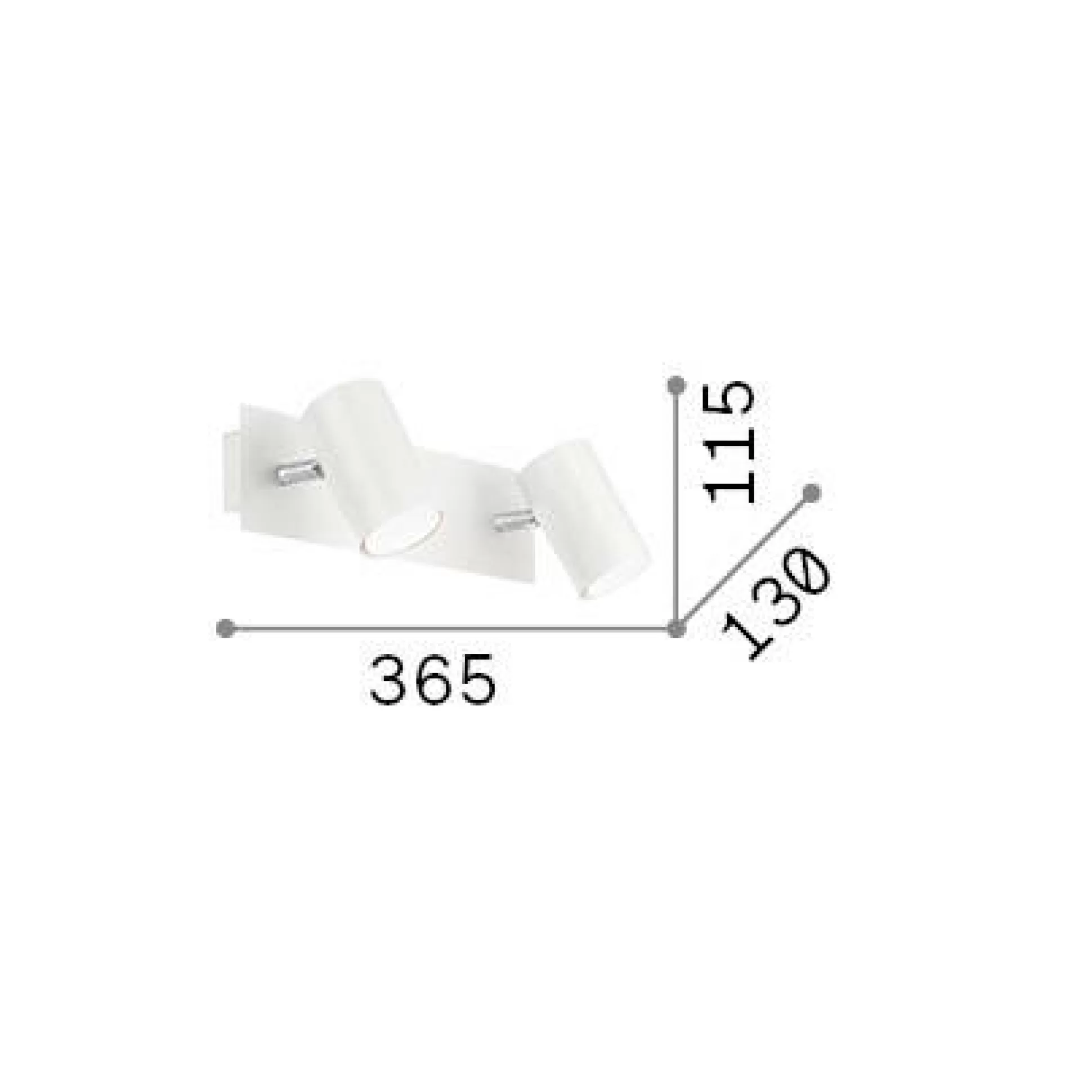 Dmora Lampade Da Parete<Ideal-Lux - Lampada da parete SPOT AP2 , 37 x 12 x h13 cm,