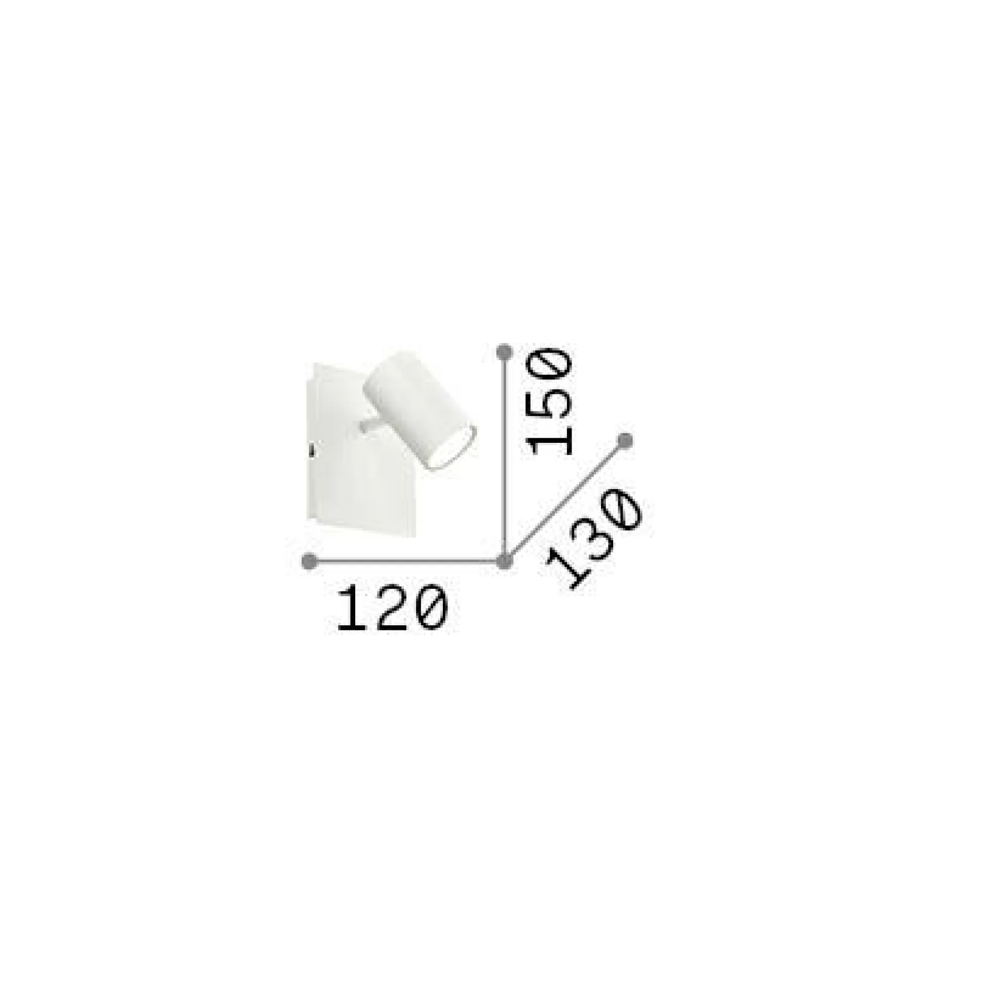 Dmora Lampade Da Parete<Ideal-Lux - Lampada da parete SPOT AP1 , 12 x 15 x h13 cm,