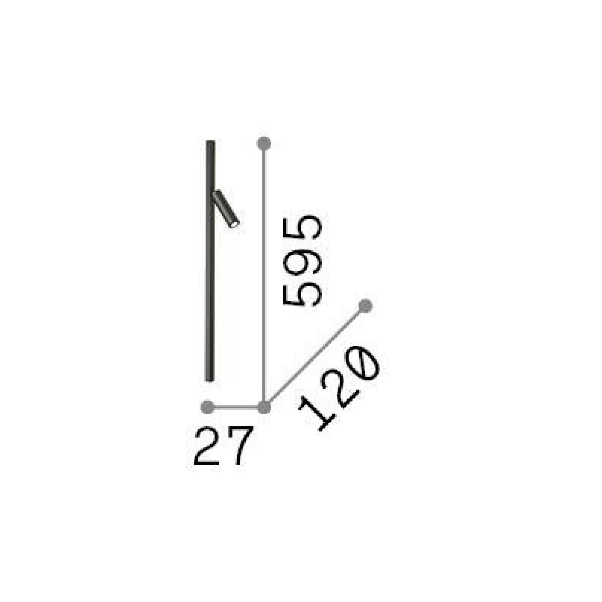 Dmora Lampade Da Parete<Ideal-Lux - Lampada da parete SYNTESI AP LINEAR , 3 x 60 x h12 cm,
