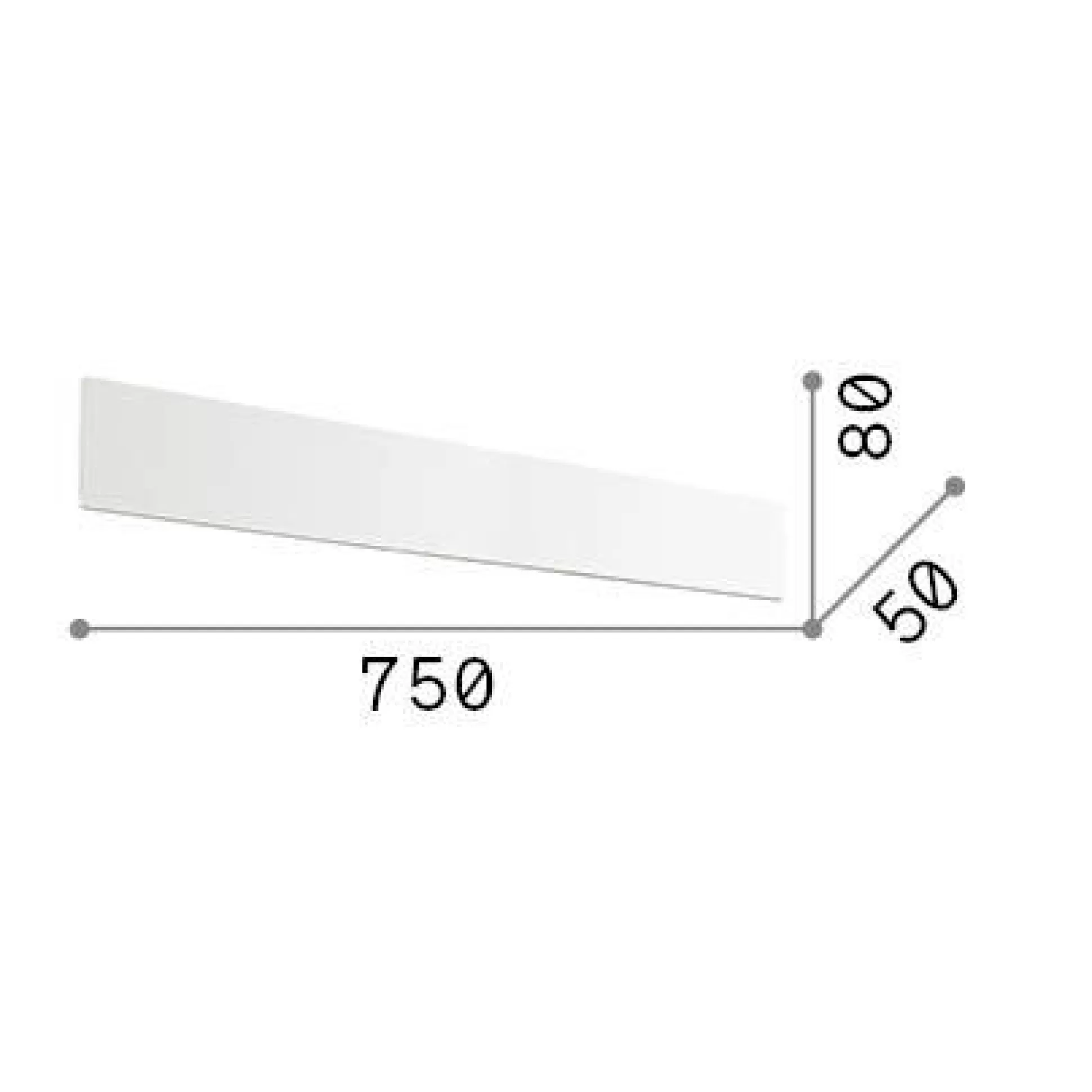 Dmora Lampade Da Parete<Ideal-Lux - Lampada da parete ZIG ZAG AP D75 3000K , 75 x 8 x h5 cm,