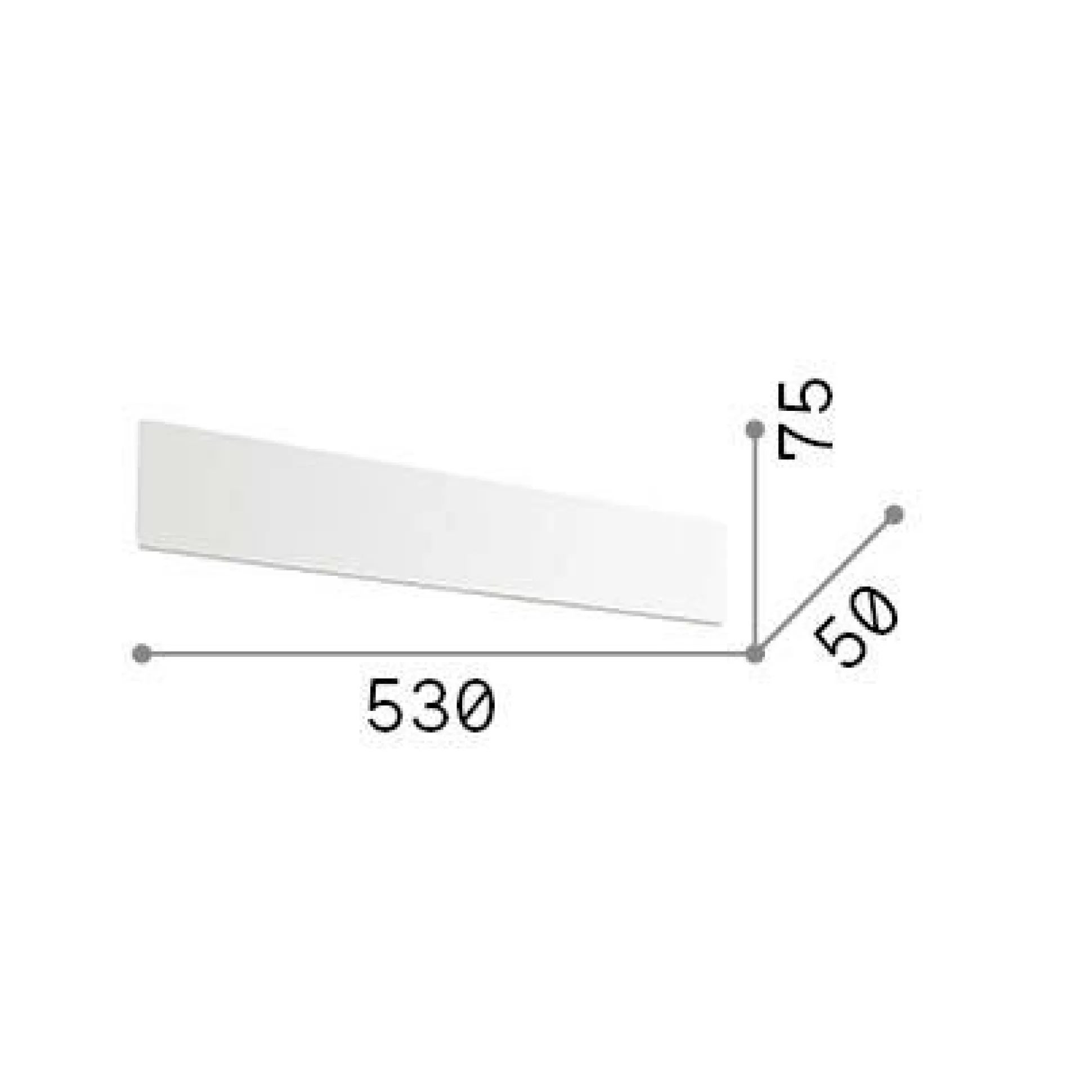 Dmora Lampade Da Parete<Ideal-Lux - Lampada da parete ZIG ZAG AP D53 3000K , 53 x 8 x h5 cm,