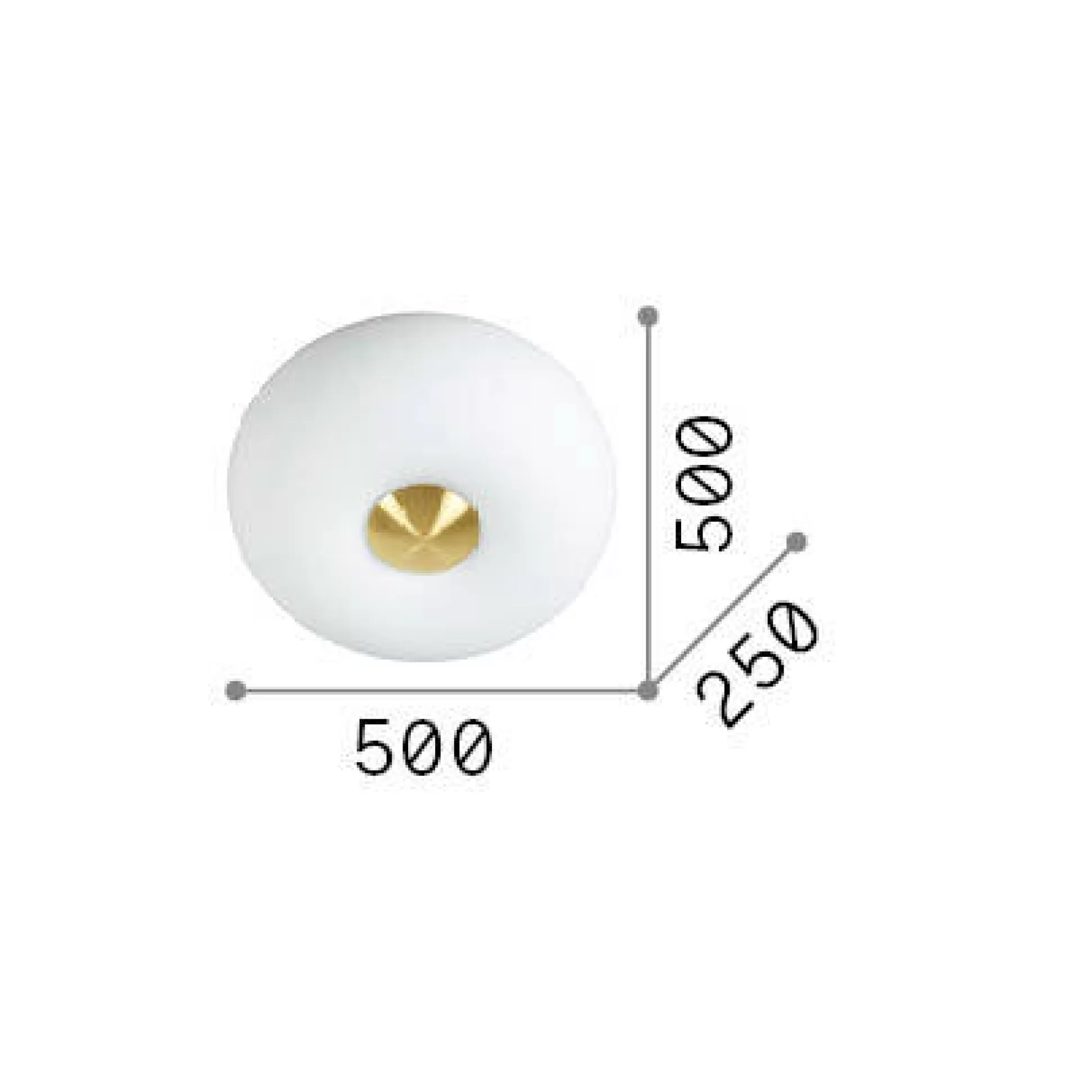 Dmora Lampade Da Soffitto<Ideal-Lux - Lampada da soffitto ARIZONA PL5, 50 x 50 x h25 cm,