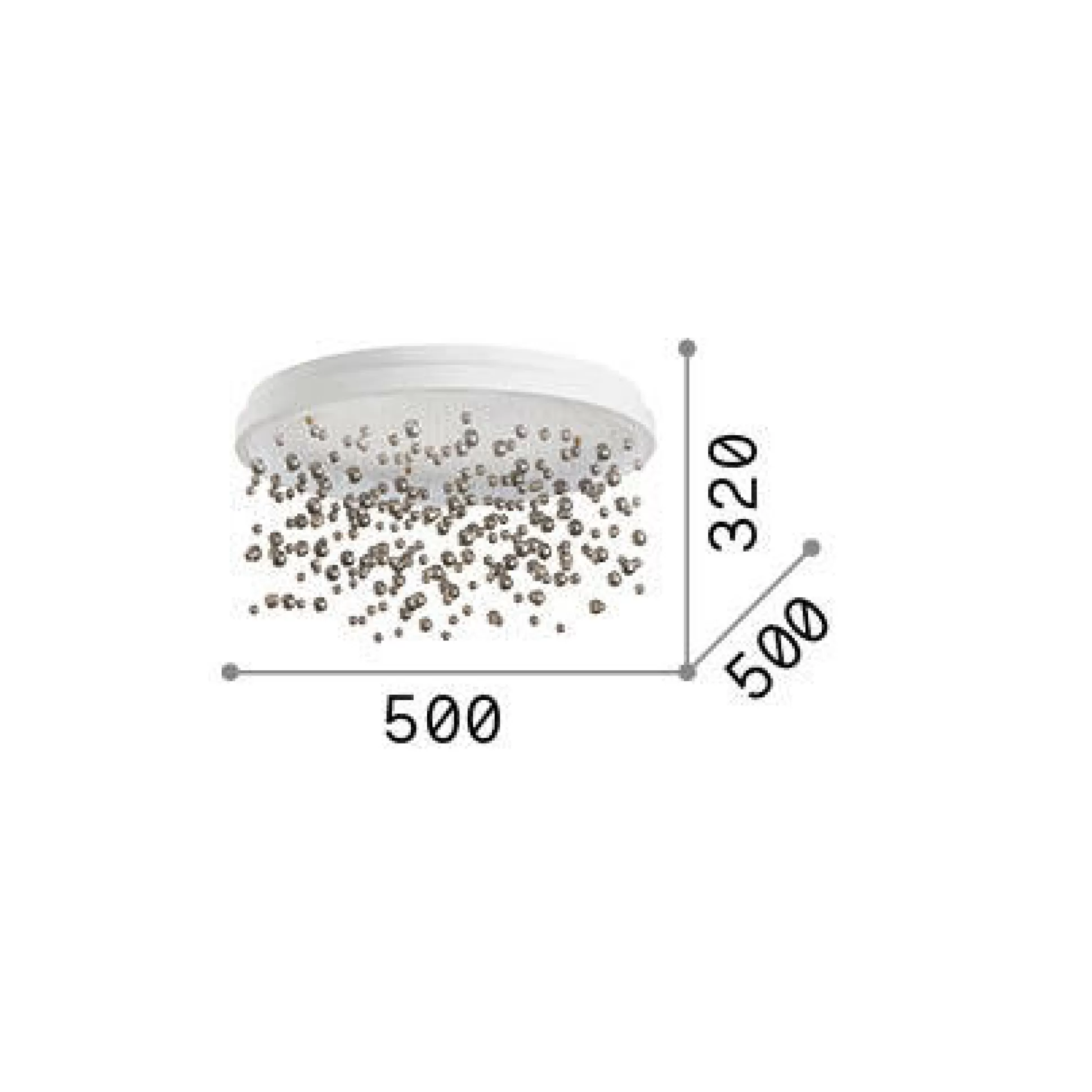 Dmora Lampade Da Soffitto<Ideal-Lux - Lampada da soffitto ARMONY PL D50 , 50 x 50 x h32 cm,