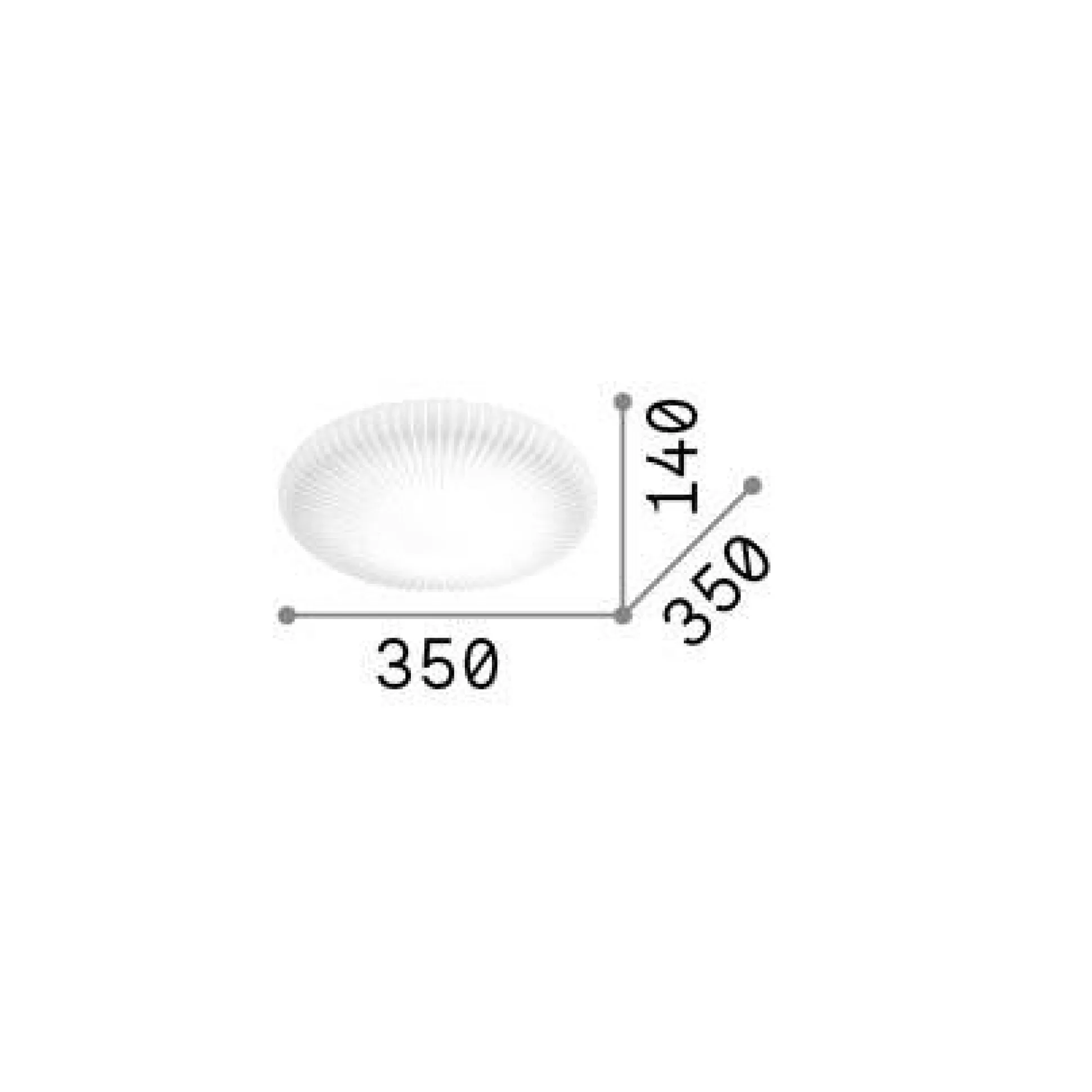 Dmora Lampade Da Soffitto<Ideal-Lux - Lampada da soffitto ATRIUM PL D35, 35 x 35 x h14 cm,