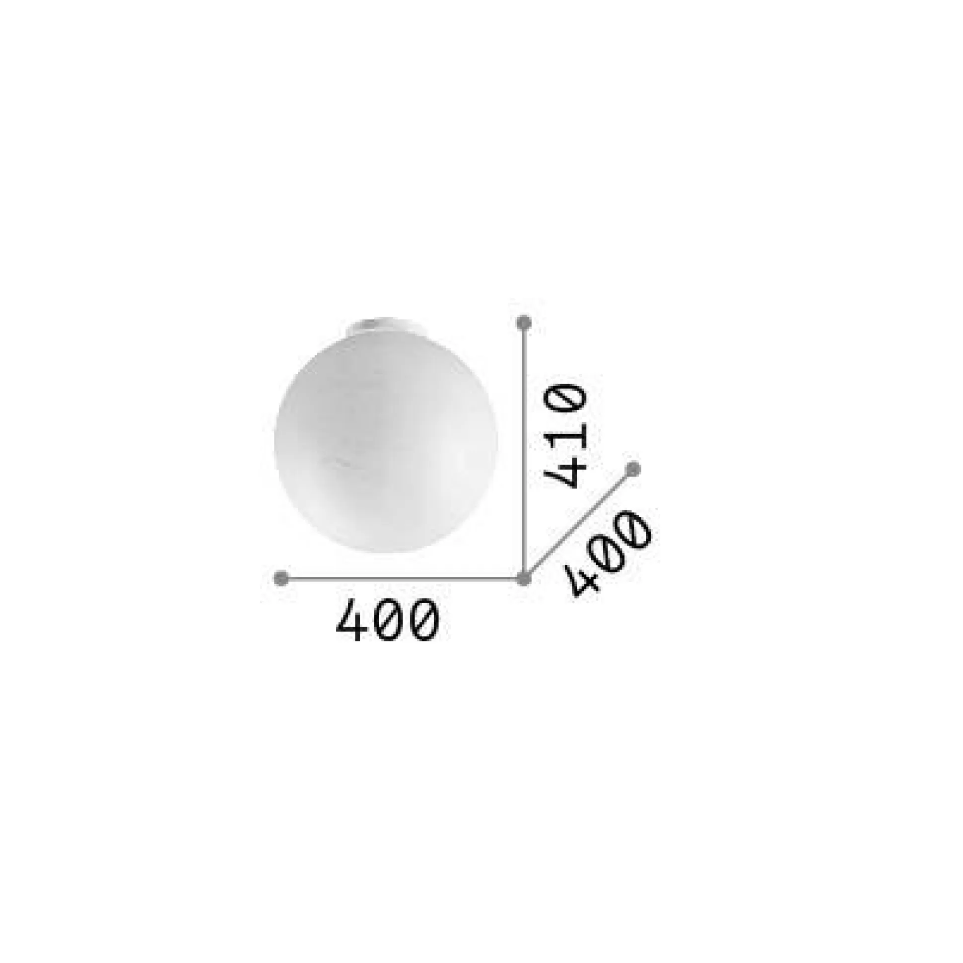 Dmora Lampade Da Soffitto<Ideal-Lux - Lampada da soffitto CARTA PL1 D40, 40 x 40 x h41 cm,