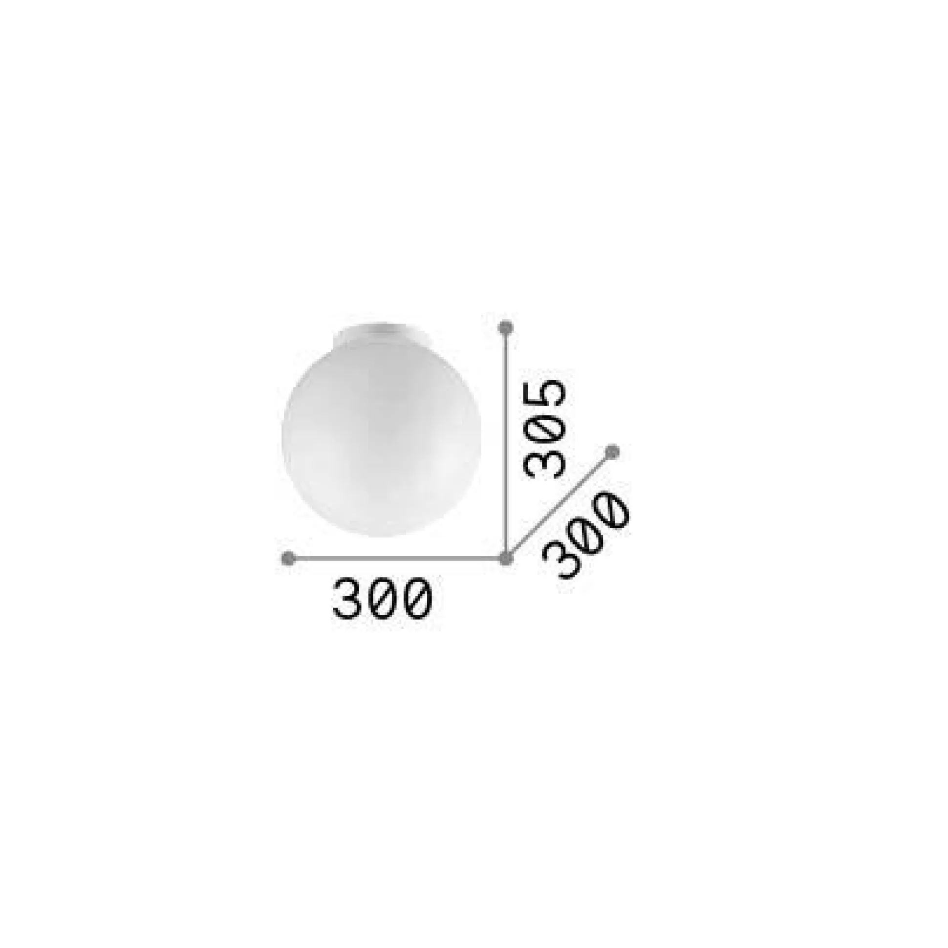 Dmora Lampade Da Soffitto<Ideal-Lux - Lampada da soffitto CARTA PL1 D30, 30 x 30 x h31 cm,