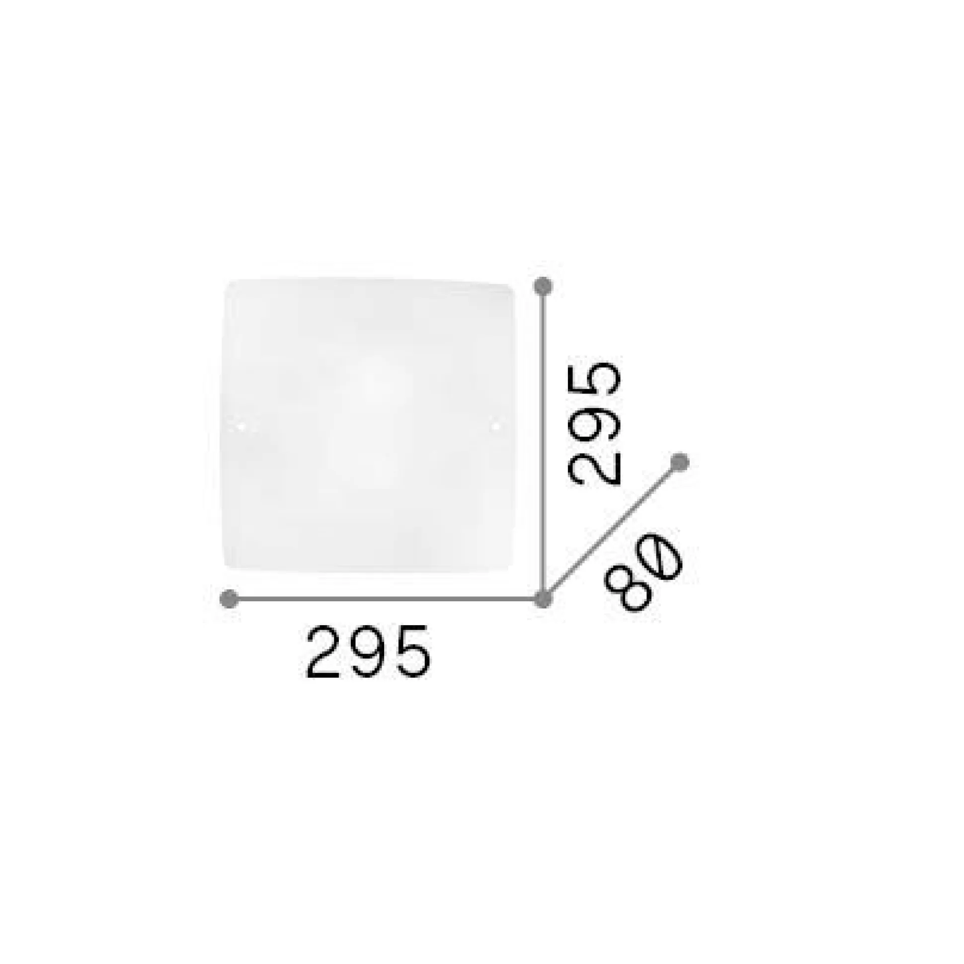 Dmora Lampade Da Soffitto<Ideal-Lux - Lampada da soffitto CELINE PL2, 30 x 30 x h8 cm,