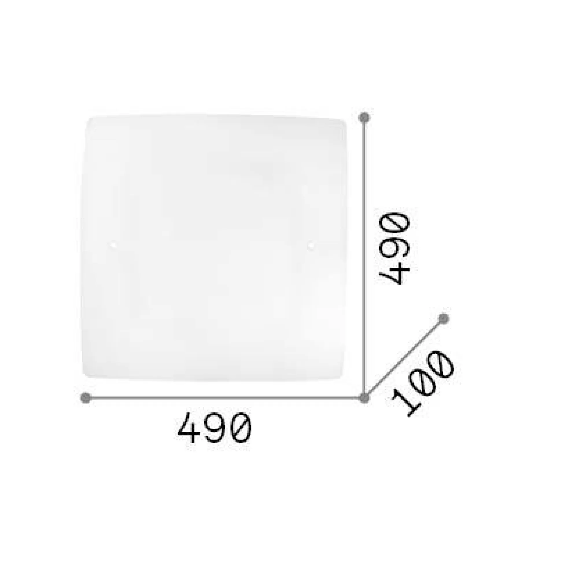 Dmora Lampade Da Soffitto<Ideal-Lux - Lampada da soffitto CELINE PL4, 49 x 49 x h10 cm,