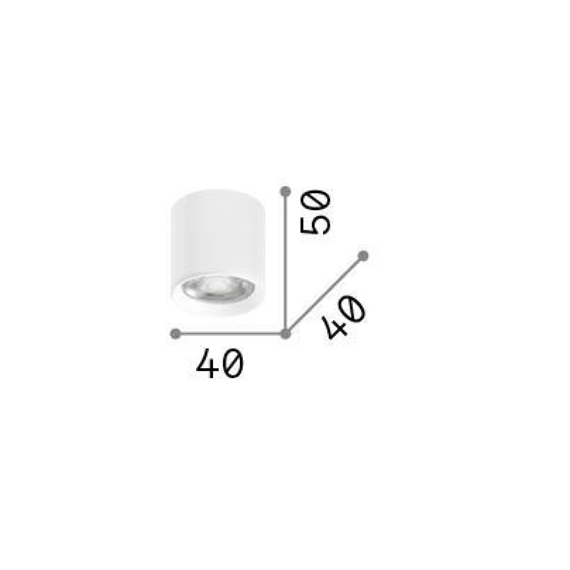 Dmora Lampade Da Soffitto<Ideal-Lux - Lampada da soffitto DOT PL ROUND 4000K, 4 x 4 x h5 cm,