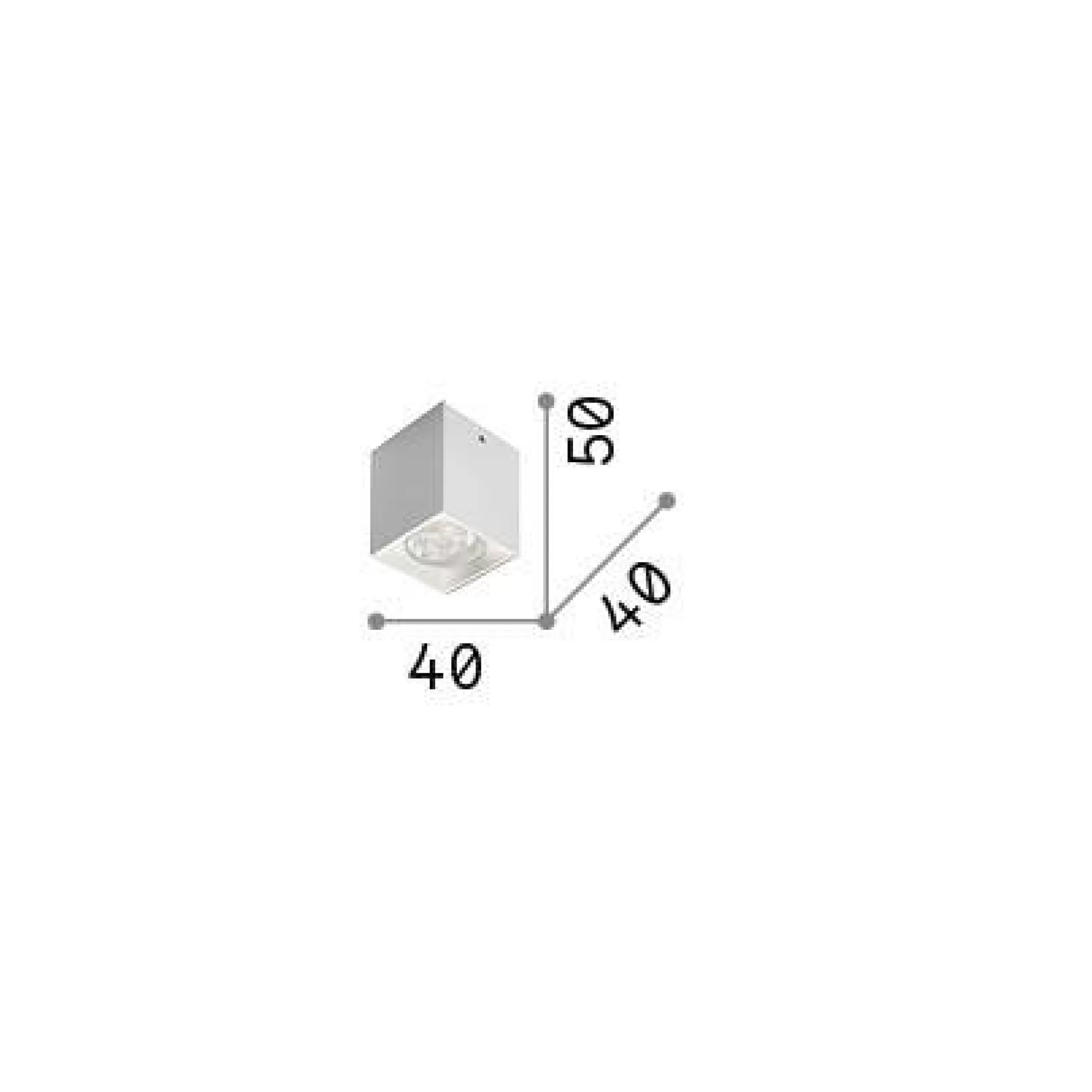 Dmora Lampade Da Soffitto<Ideal-Lux - Lampada da soffitto DOT PL SQUARE 3000K, 4 x 4 x h5 cm,