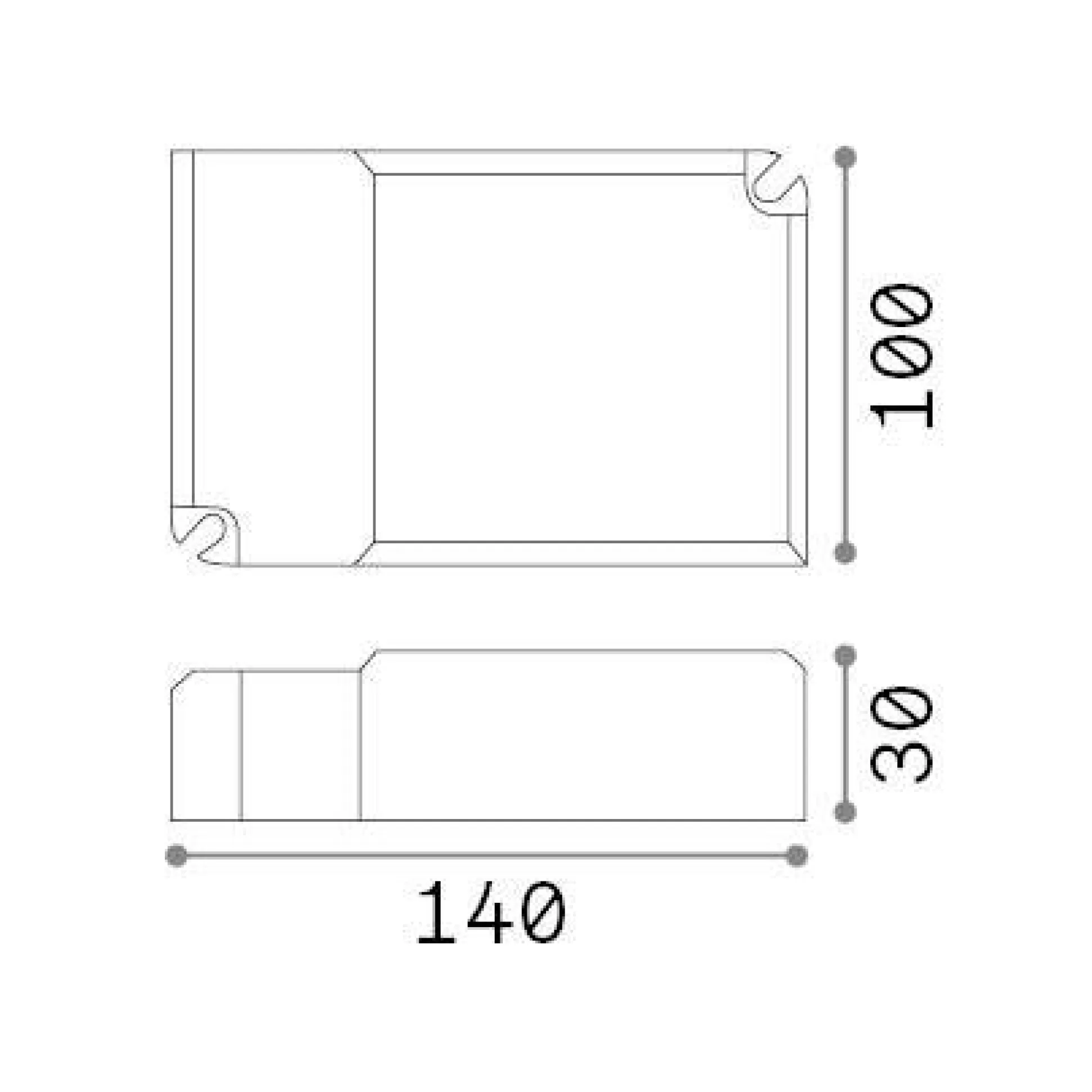 Dmora Lampade Da Soffitto<Ideal-Lux - Lampada da soffitto FLY D90 DRIVER DALI/PUSH 100W 1400mA, 14 x 10 x h3 cm,
