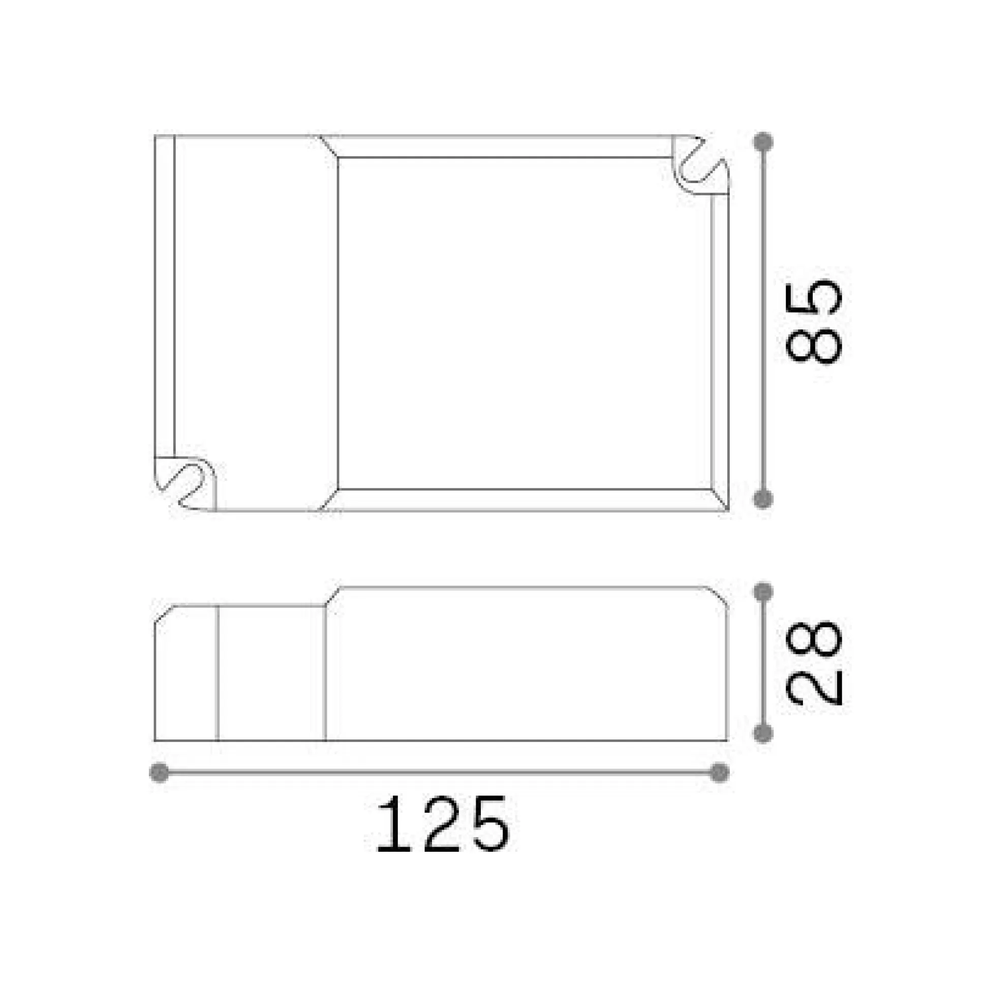 Dmora Lampade Da Soffitto<Ideal-Lux - Lampada da soffitto FLY D60 DRIVER DALI/PUSH 60W 1400mA, 13 x 9 x h3 cm,
