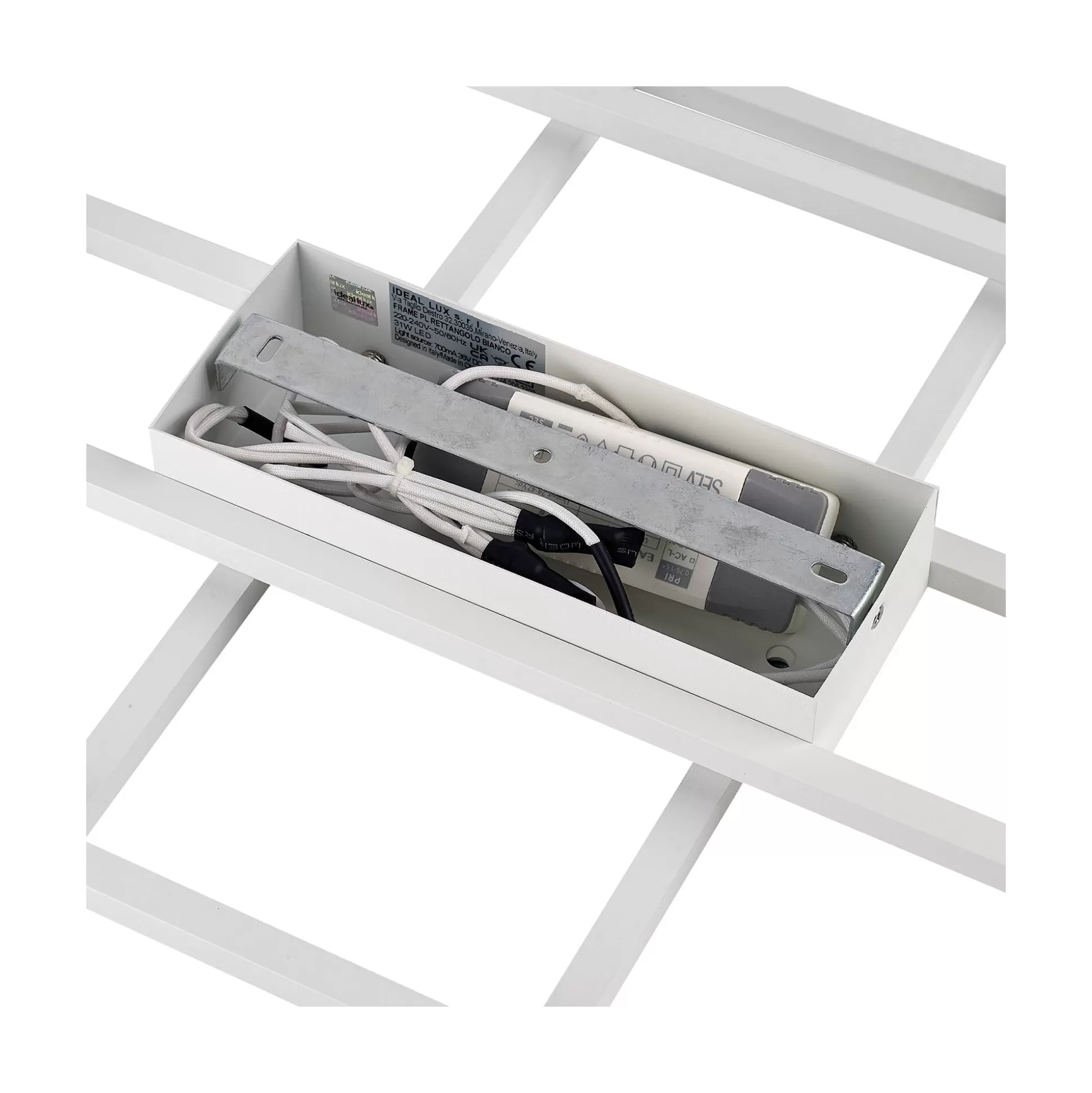 Dmora Lampade Da Soffitto<Ideal-Lux - Lampada da soffitto FRAME PL RETTANGOLO , 63 x 41 x h6 cm,