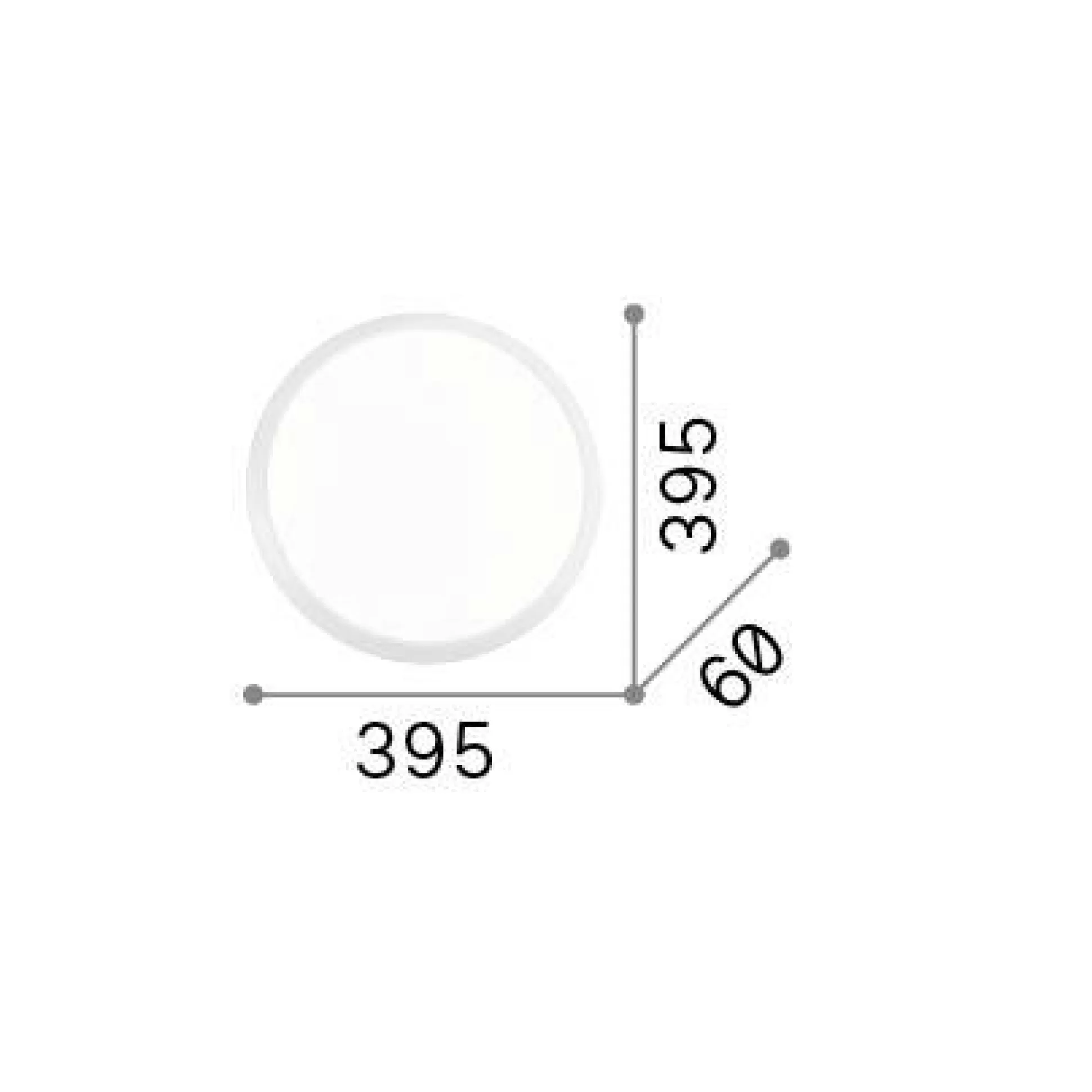Dmora Lampade Da Soffitto<Ideal-Lux - Lampada da soffitto GEMMA PL D39 , 40 x 40 x h6 cm,