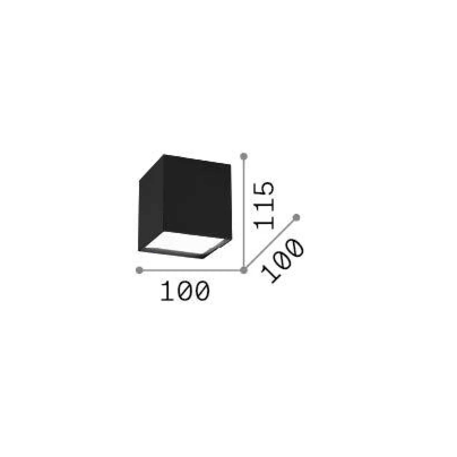 Dmora Lampade Da Soffitto<Ideal-Lux - Lampada da soffitto KUBIKO PL , 10 x 10 x h12 cm,