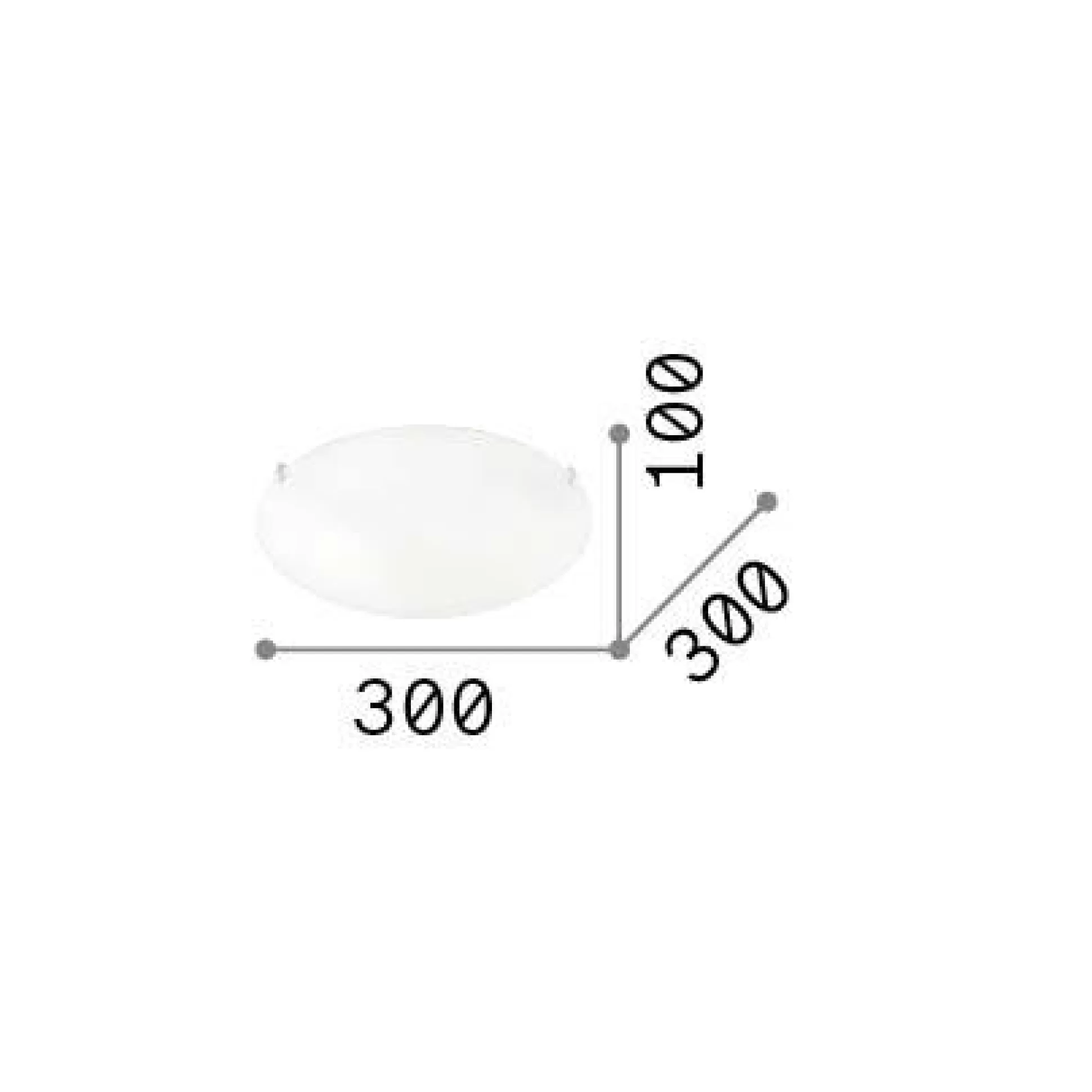 Dmora Lampade Da Soffitto<Ideal-Lux - Lampada da soffitto LANA PL2, 30 x 30 x h10 cm,