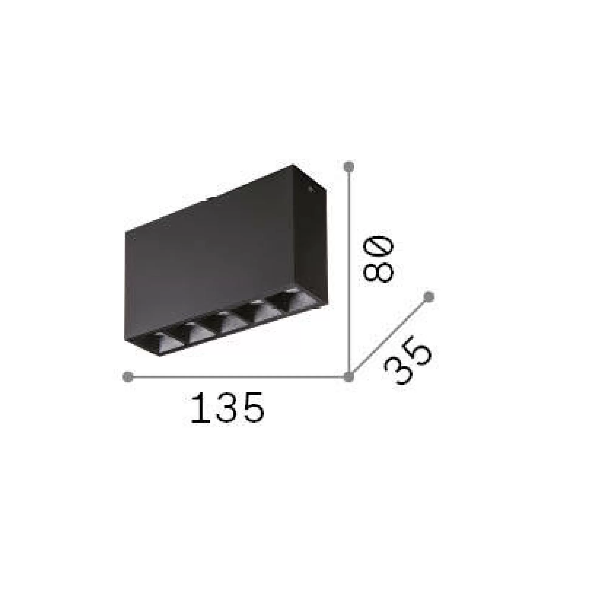 Dmora Lampade Da Soffitto<Ideal-Lux - Lampada da soffitto LIKA PL , 14 x 4 x h8 cm,