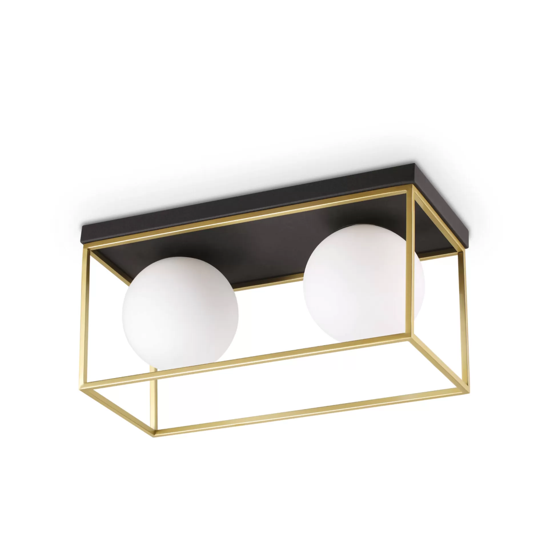 Dmora Lampade Da Soffitto<Ideal-Lux - Lampada da soffitto LINGOTTO PL2 , 46 x 19 x h22 cm,