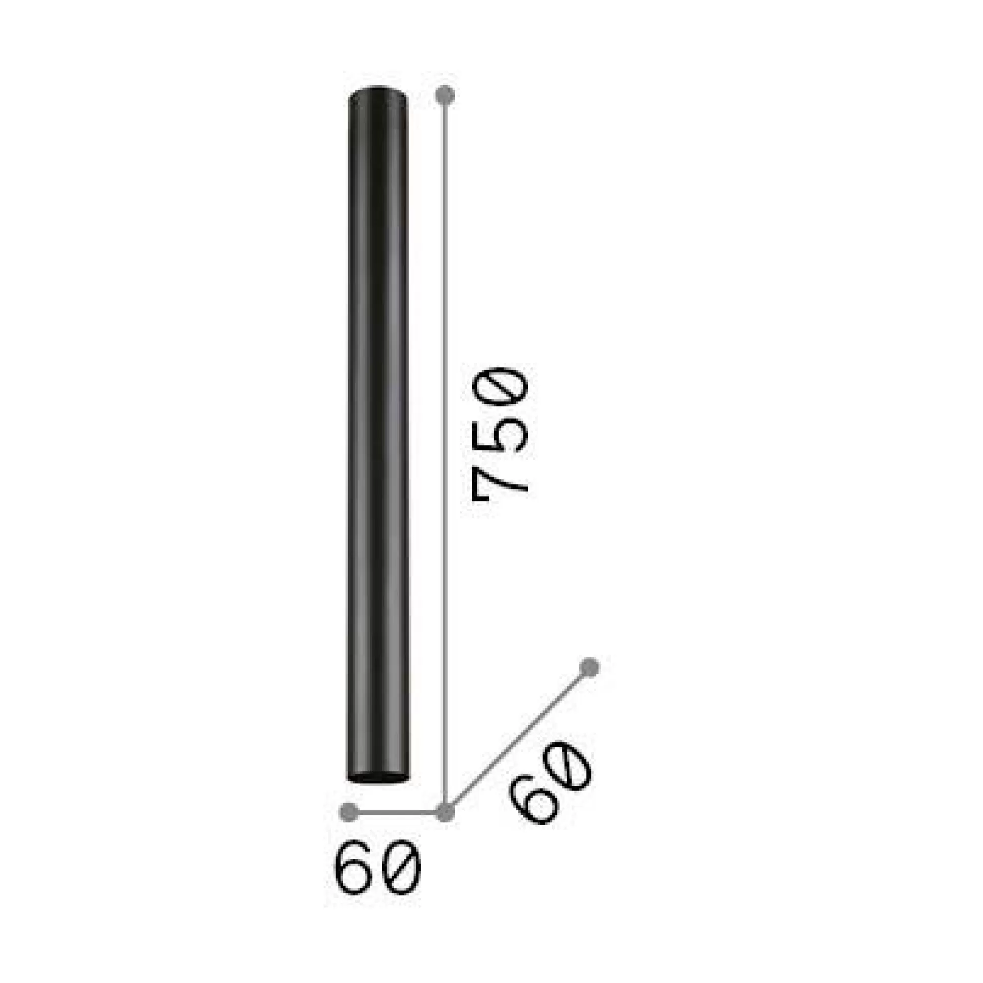 Dmora Lampade Da Soffitto<Ideal-Lux - Lampada da soffitto LOOK PL1 H75 , 6 x 6 x h75 cm,