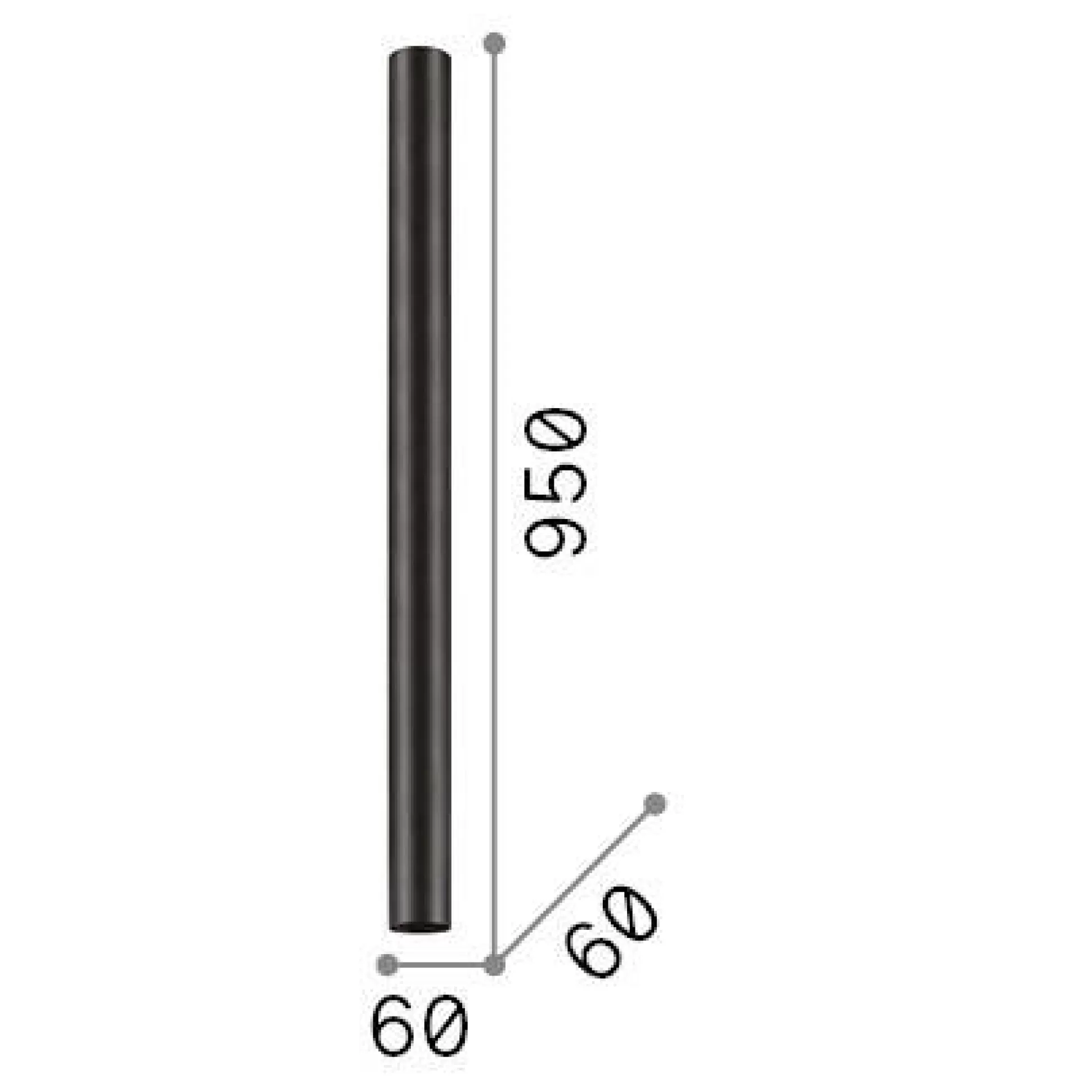 Dmora Lampade Da Soffitto<Ideal-Lux - Lampada da soffitto LOOK PL1 H95 , 6 x 6 x h95 cm,