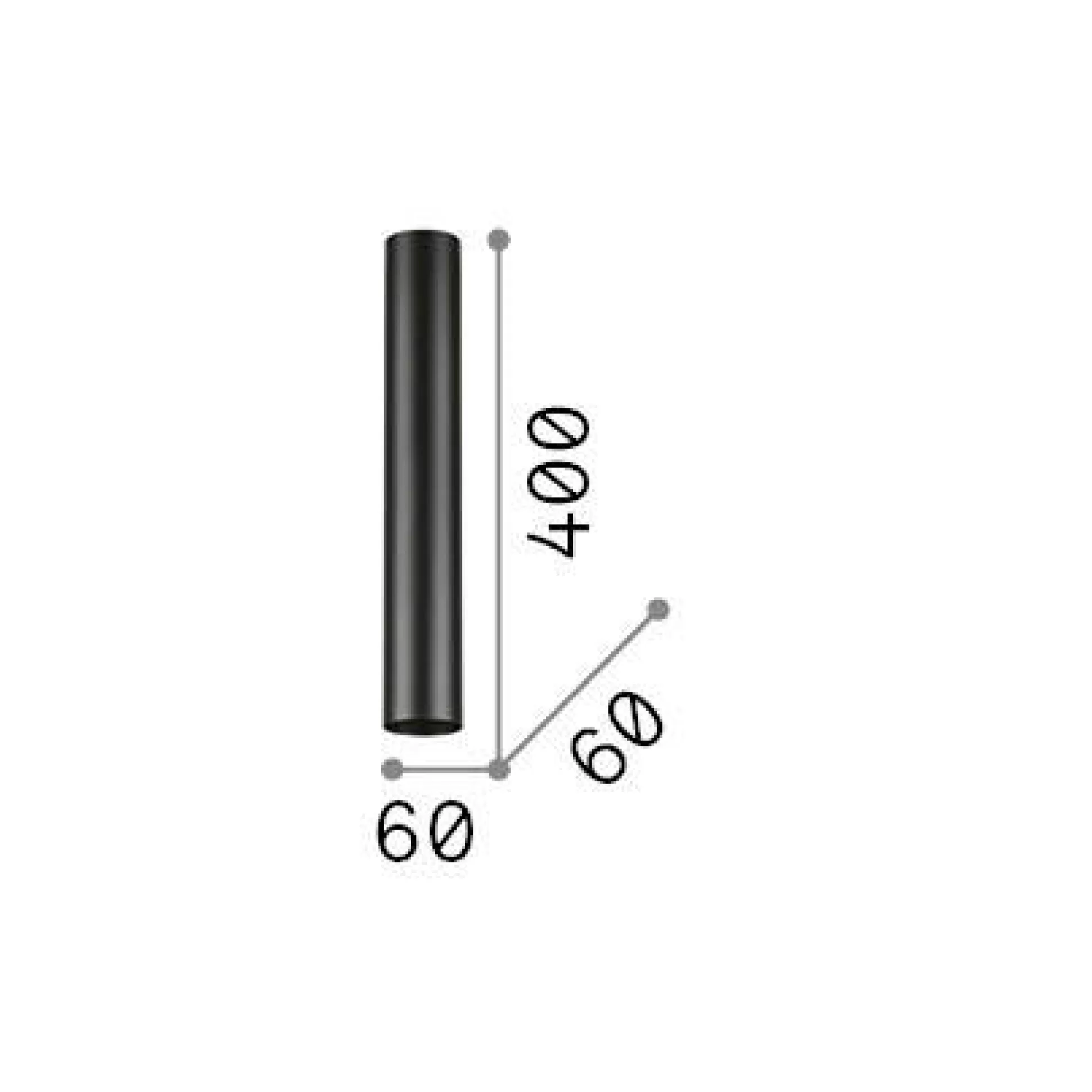Dmora Lampade Da Soffitto<Ideal-Lux - Lampada da soffitto LOOK PL1 H40 , 6 x 6 x h40 cm,