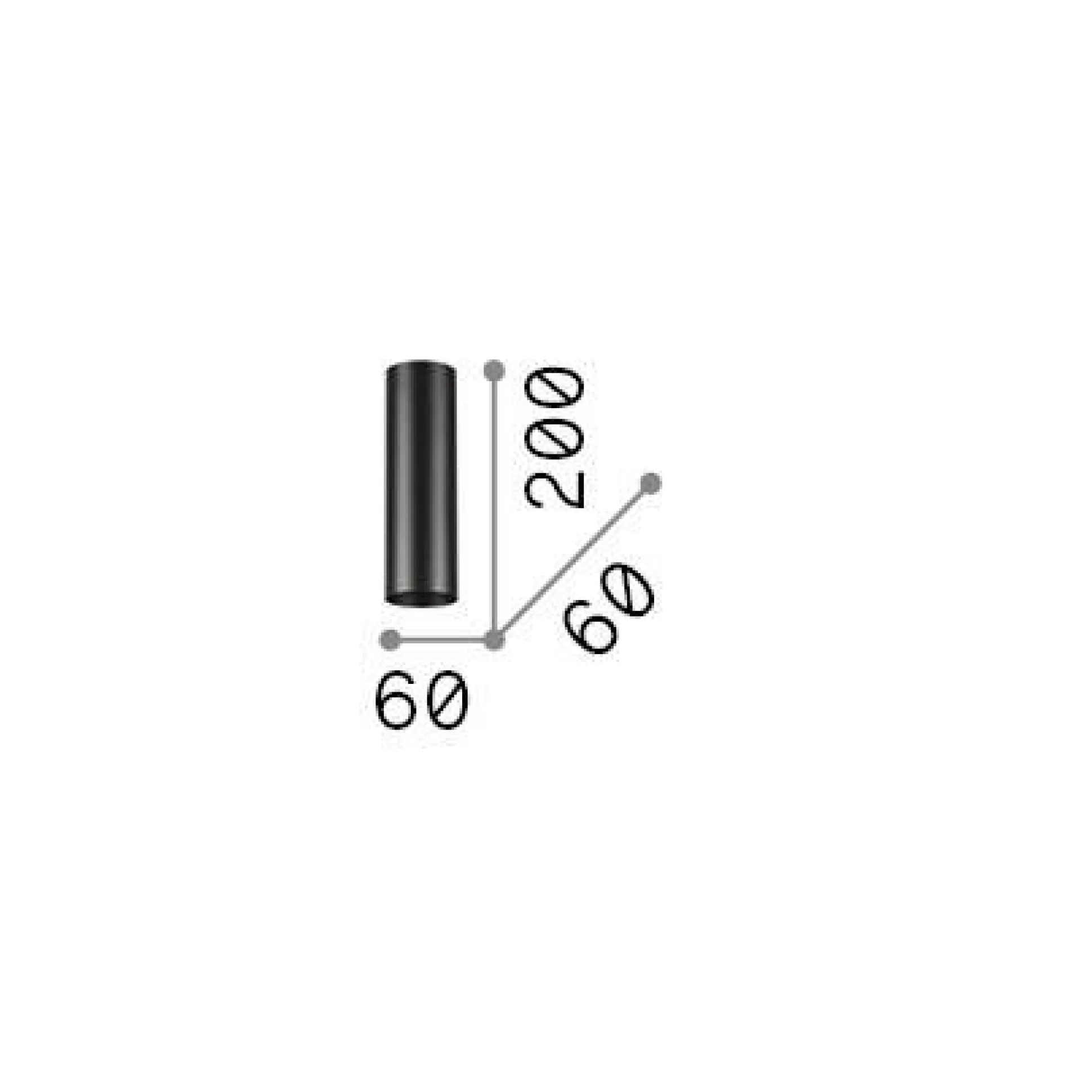Dmora Lampade Da Soffitto<Ideal-Lux - Lampada da soffitto LOOK PL1 H20 , 6 x 6 x h20 cm,