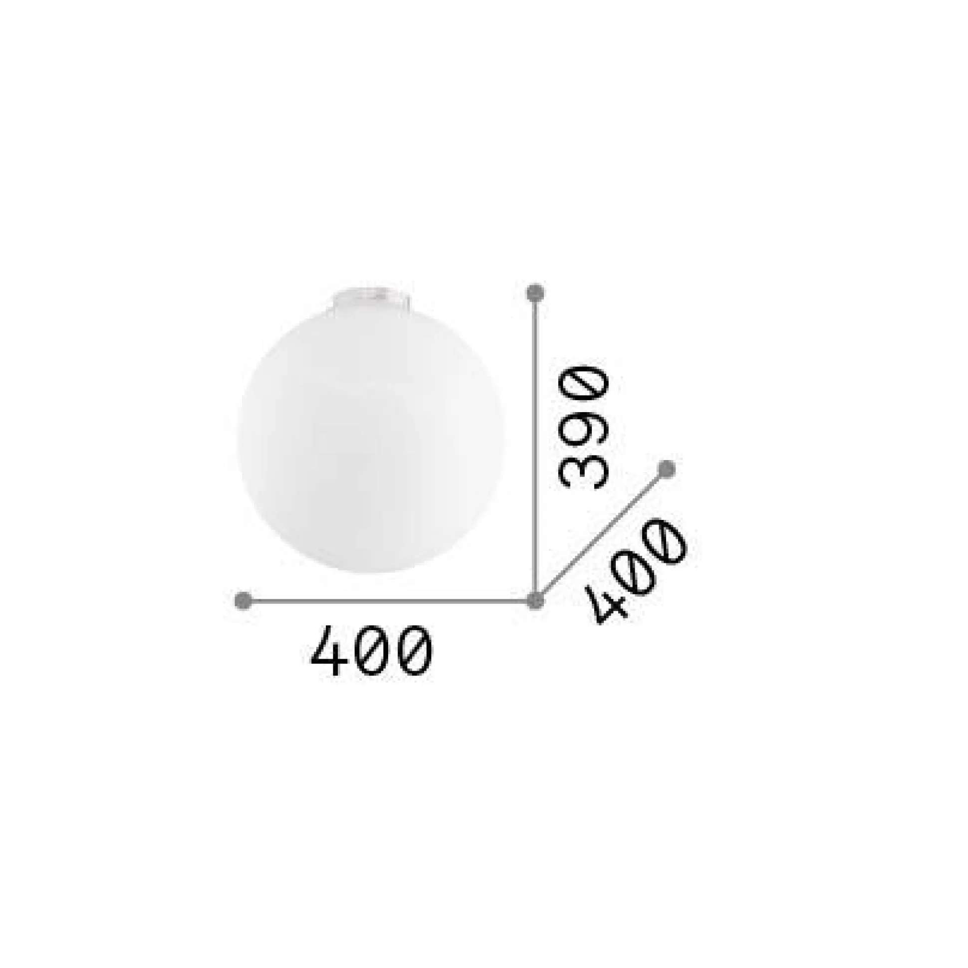 Dmora Lampade Da Soffitto<Ideal-Lux - Lampada da soffitto MAPA PL1 D40, 40 x 40 x h39 cm,