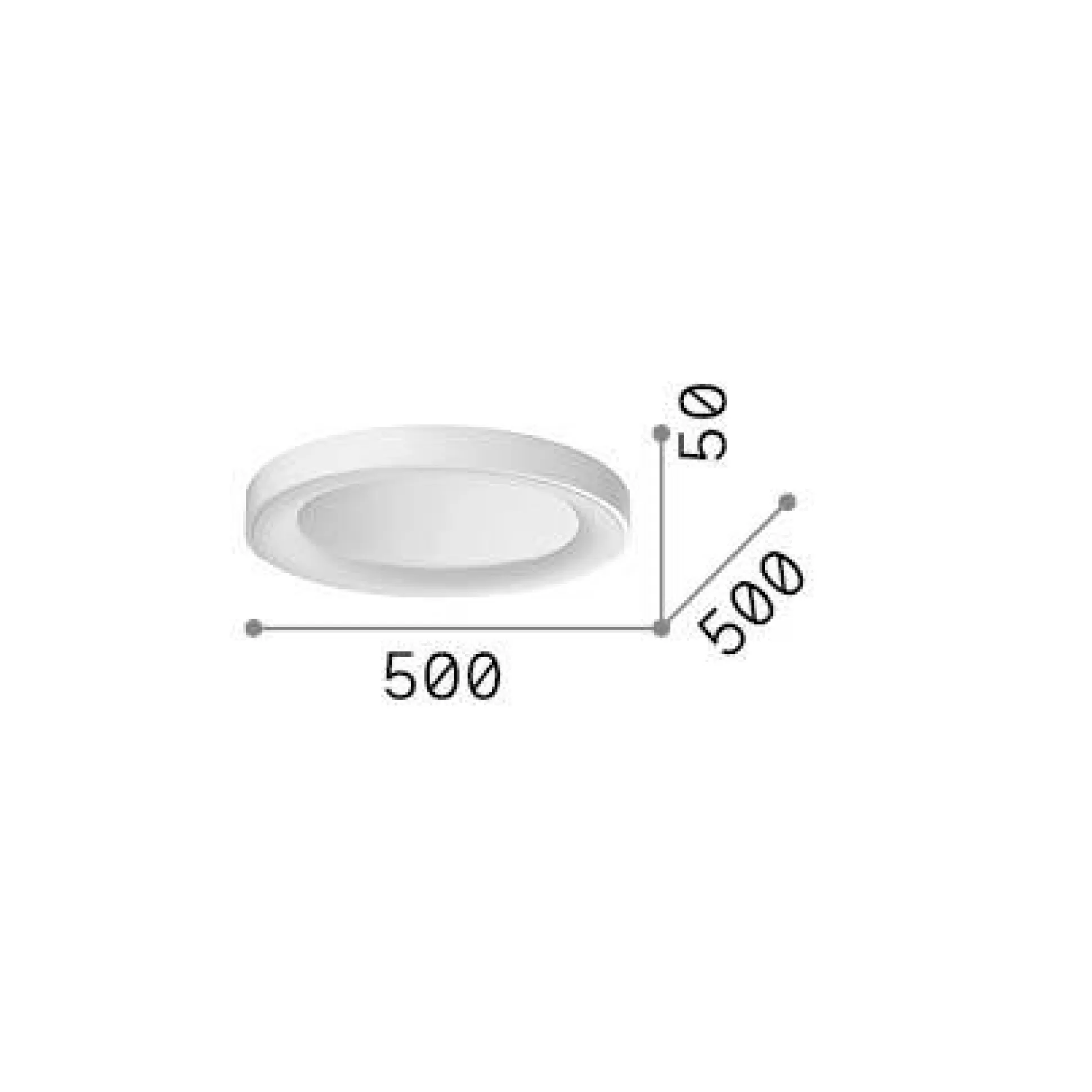 Dmora Lampade Da Soffitto<Ideal-Lux - Lampada da soffitto PLANET PL D50 , 50 x 50 x h5 cm,