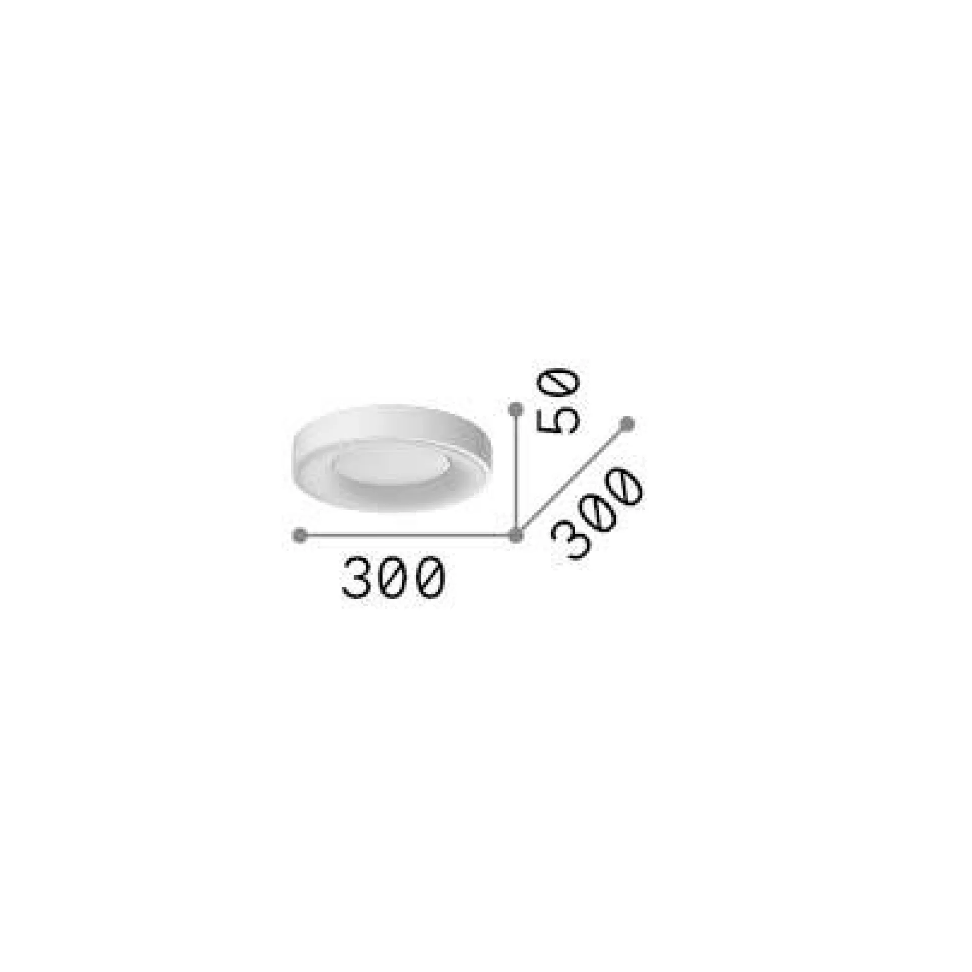 Dmora Lampade Da Soffitto<Ideal-Lux - Lampada da soffitto PLANET PL D30 , 30 x 30 x h5 cm,