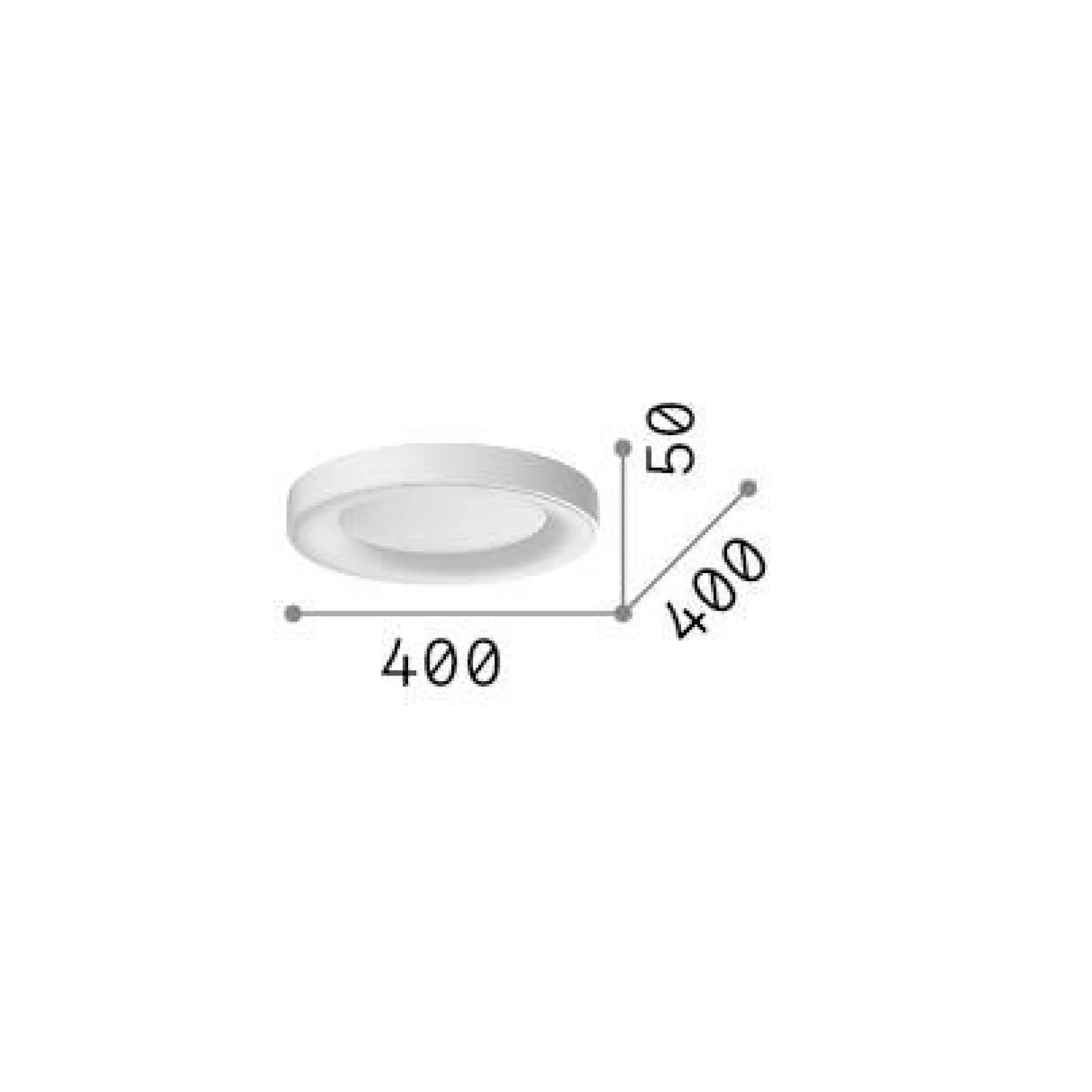 Dmora Lampade Da Soffitto<Ideal-Lux - Lampada da soffitto PLANET PL D40 , 40 x 40 x h5 cm,