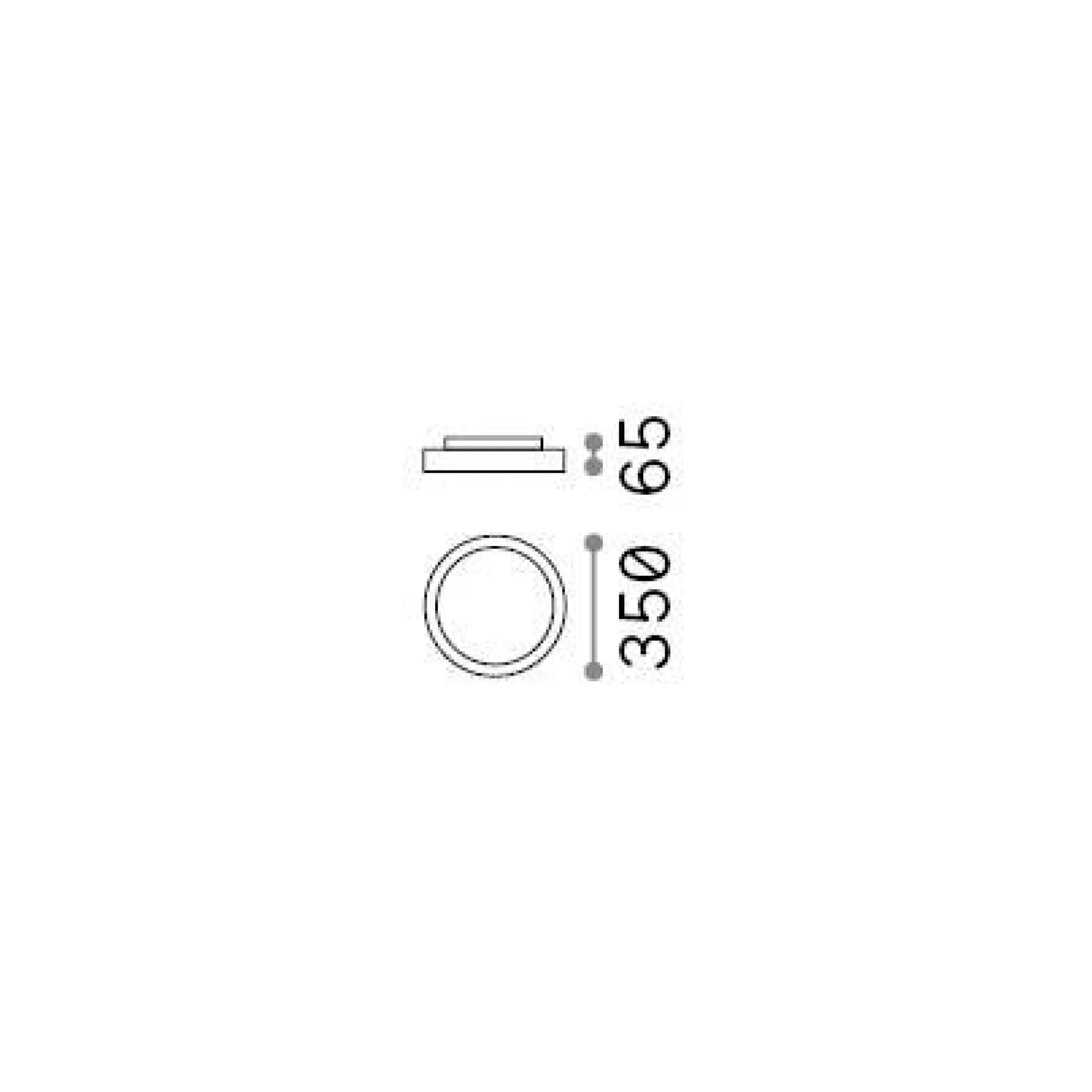 Dmora Lampade Da Soffitto<Ideal-Lux - Lampada da soffitto RAY PL D30 , 30 x 30 x h7 cm,