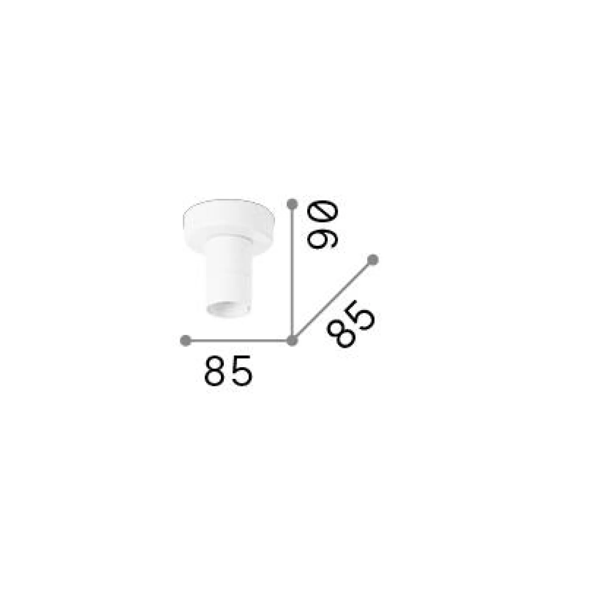 Dmora Lampade Da Soffitto<Ideal-Lux - Lampada da soffitto SET UP MPL1, 9 x 9 x h9 cm,