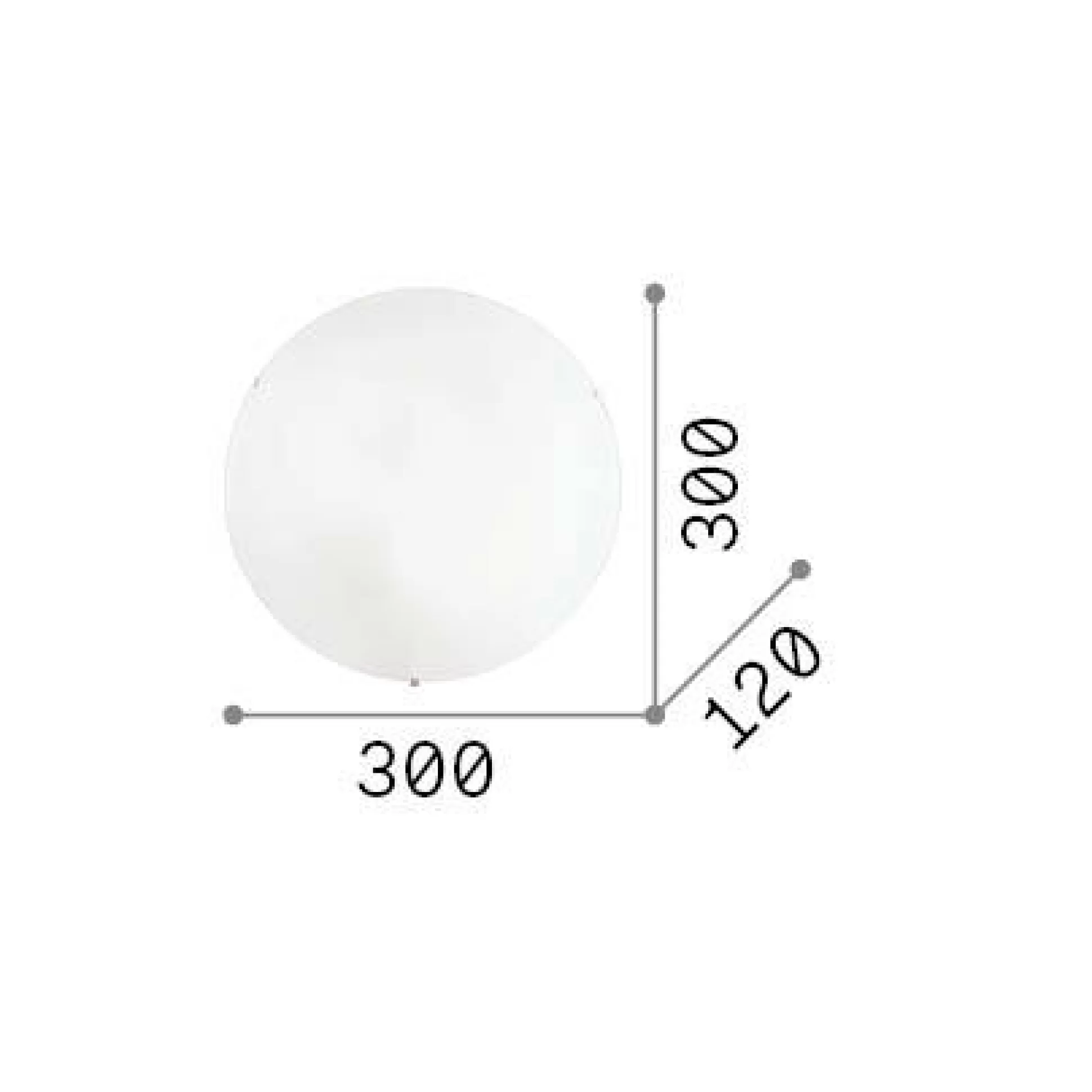 Dmora Lampade Da Soffitto<Ideal-Lux - Lampada da soffitto SIMPLY PL2, 30 x 30 x h12 cm,