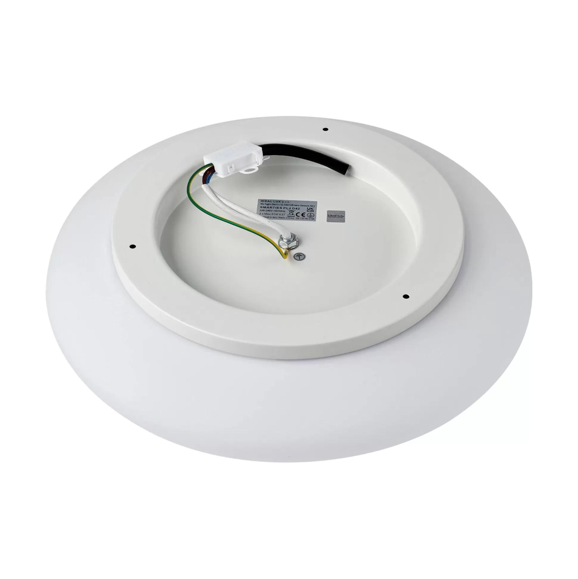 Dmora Lampade Da Soffitto<Ideal-Lux - Lampada da soffitto SMARTIES PL2 D42, 43 x 43 x h12 cm,