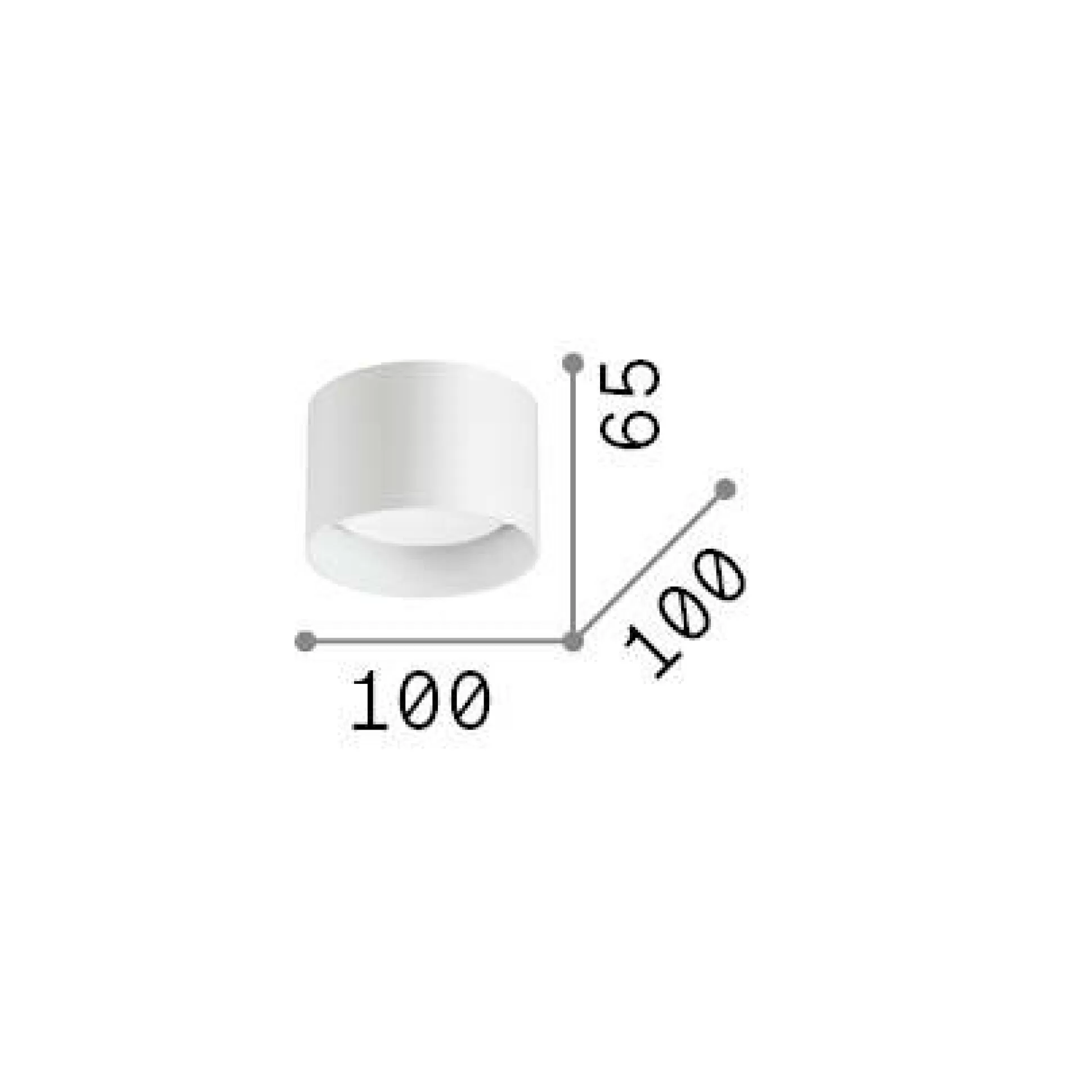 Dmora Lampade Da Soffitto<Ideal-Lux - Lampada da soffitto SPIKE PL1 ROUND NICKEL, 10 x 10 x h7 cm,