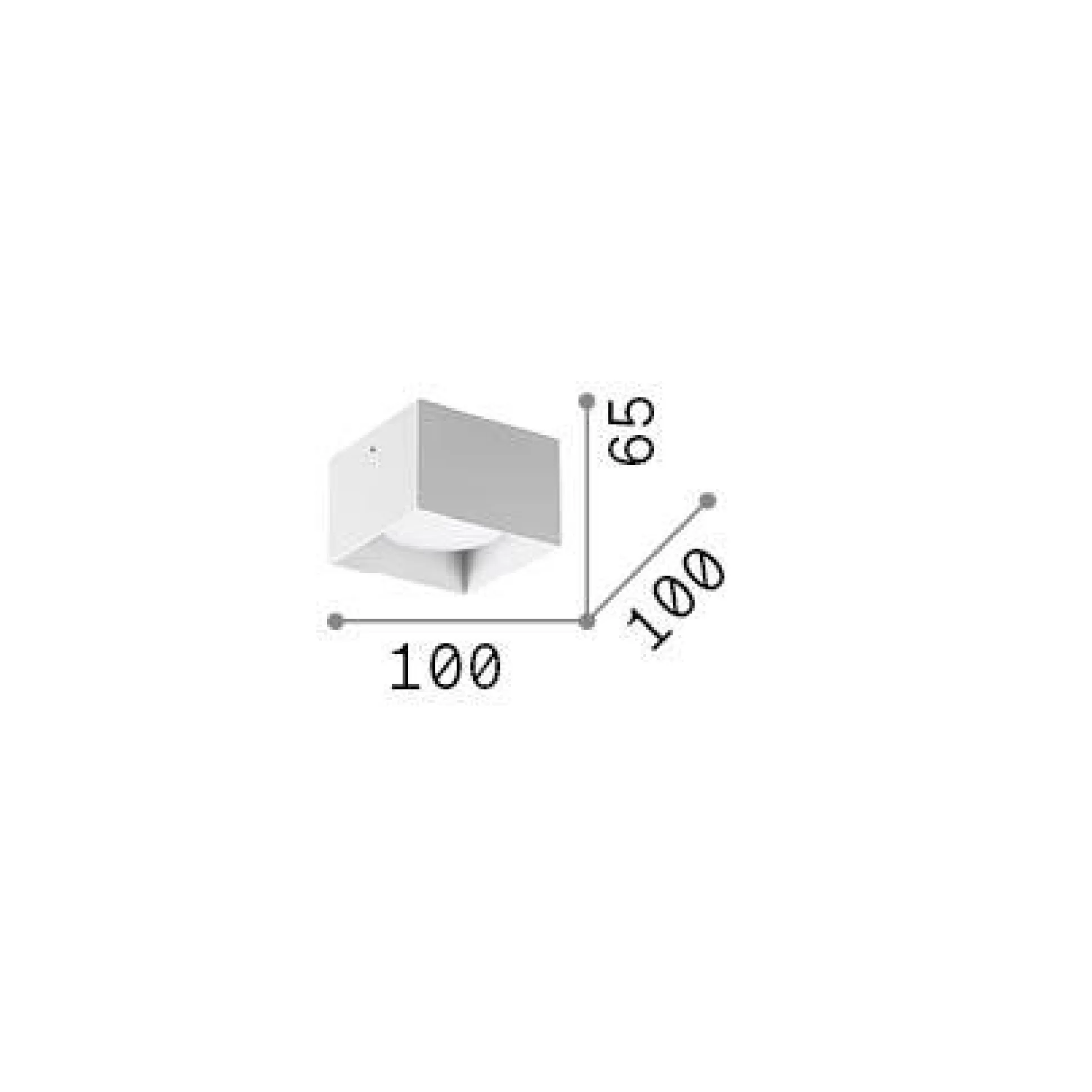 Dmora Lampade Da Soffitto<Ideal-Lux - Lampada da soffitto SPIKE PL1 SQUARE , 10 x 10 x h7 cm,