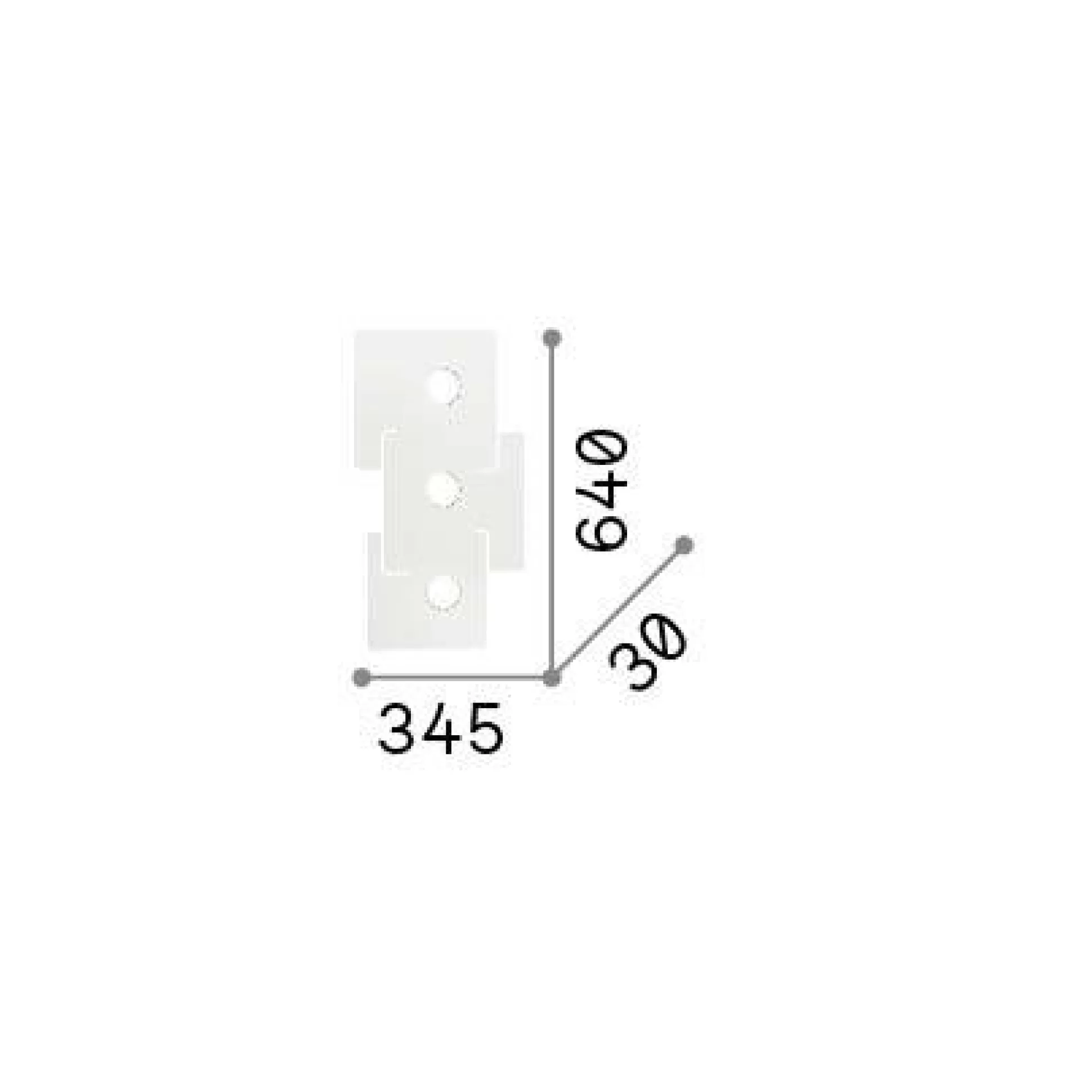 Dmora Lampade Da Soffitto<Ideal-Lux - Lampada da soffitto TOTEM PL3, Made in Italy, 64 x 35 x h3 cm,