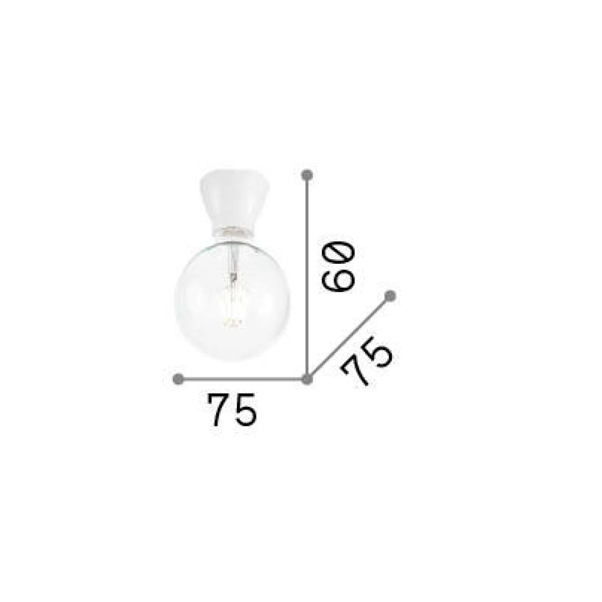 Dmora Lampade Da Soffitto<Ideal-Lux - Lampada da soffitto WINERY PL1 , 8 x 8 x h6 cm,
