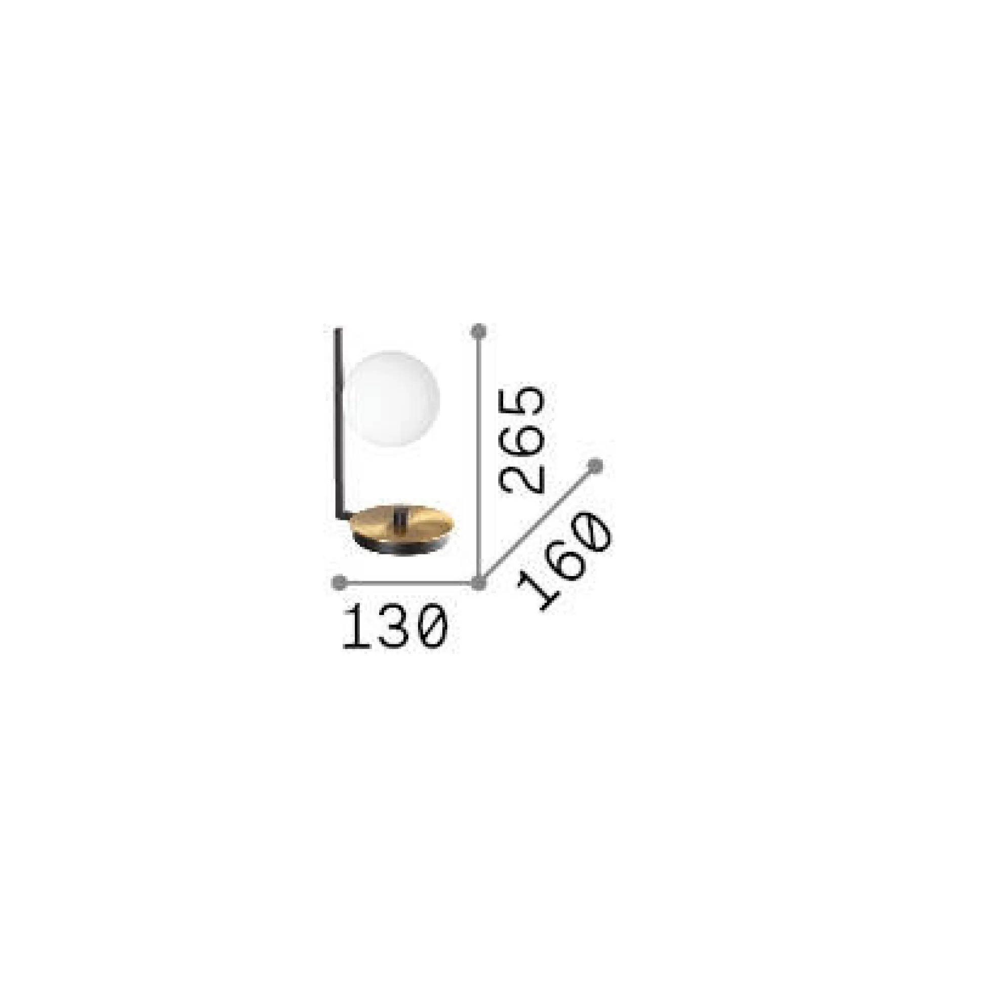 Dmora Lampade Da Tavolo<Ideal-Lux - Lampada da tavolo BIRDS TL1, 13 x 16 x h27 cm,