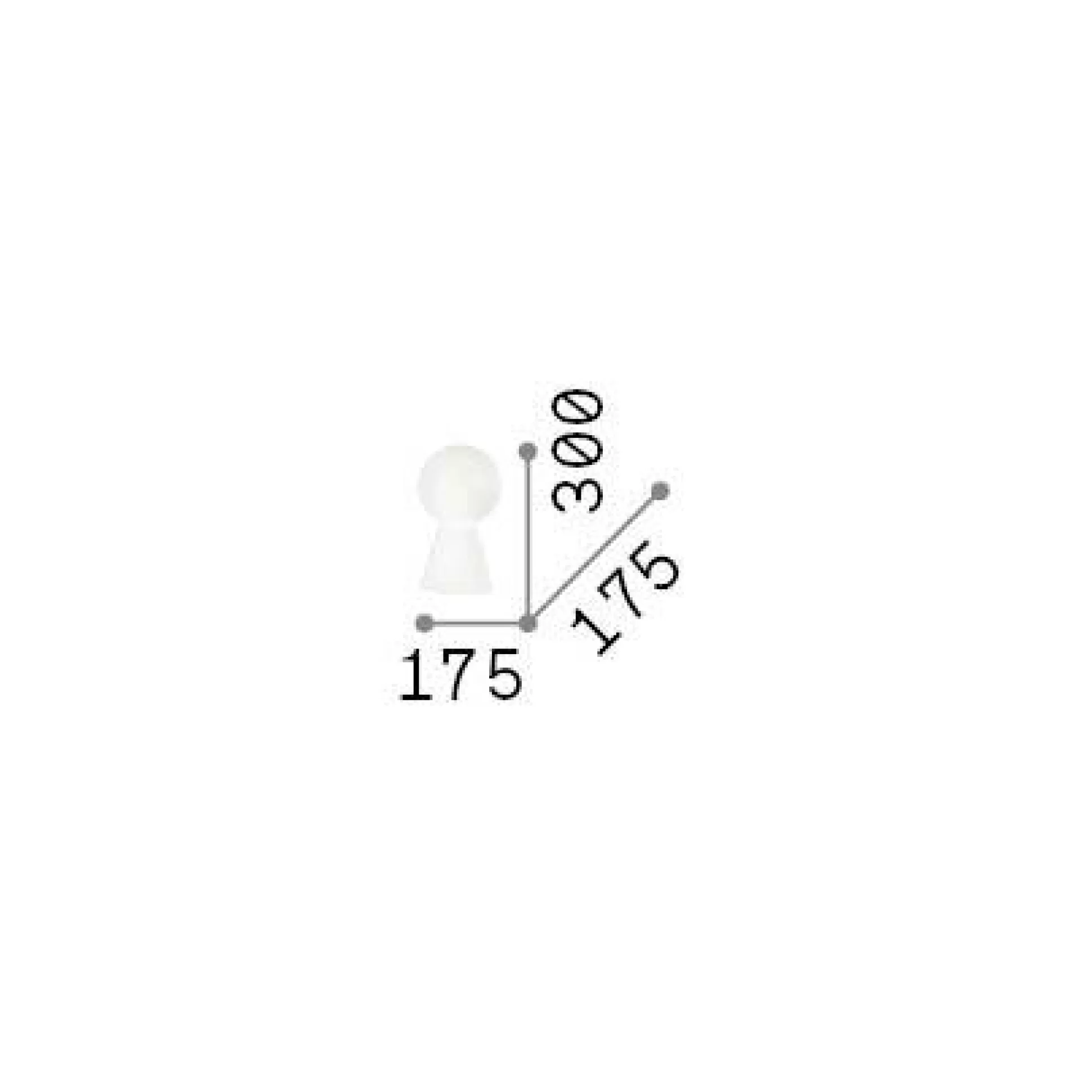Dmora Lampade Da Tavolo<Ideal-Lux - Lampada da tavolo BIRILLO TL1 SMALL FUME', 18 x 18 x h30 cm,
