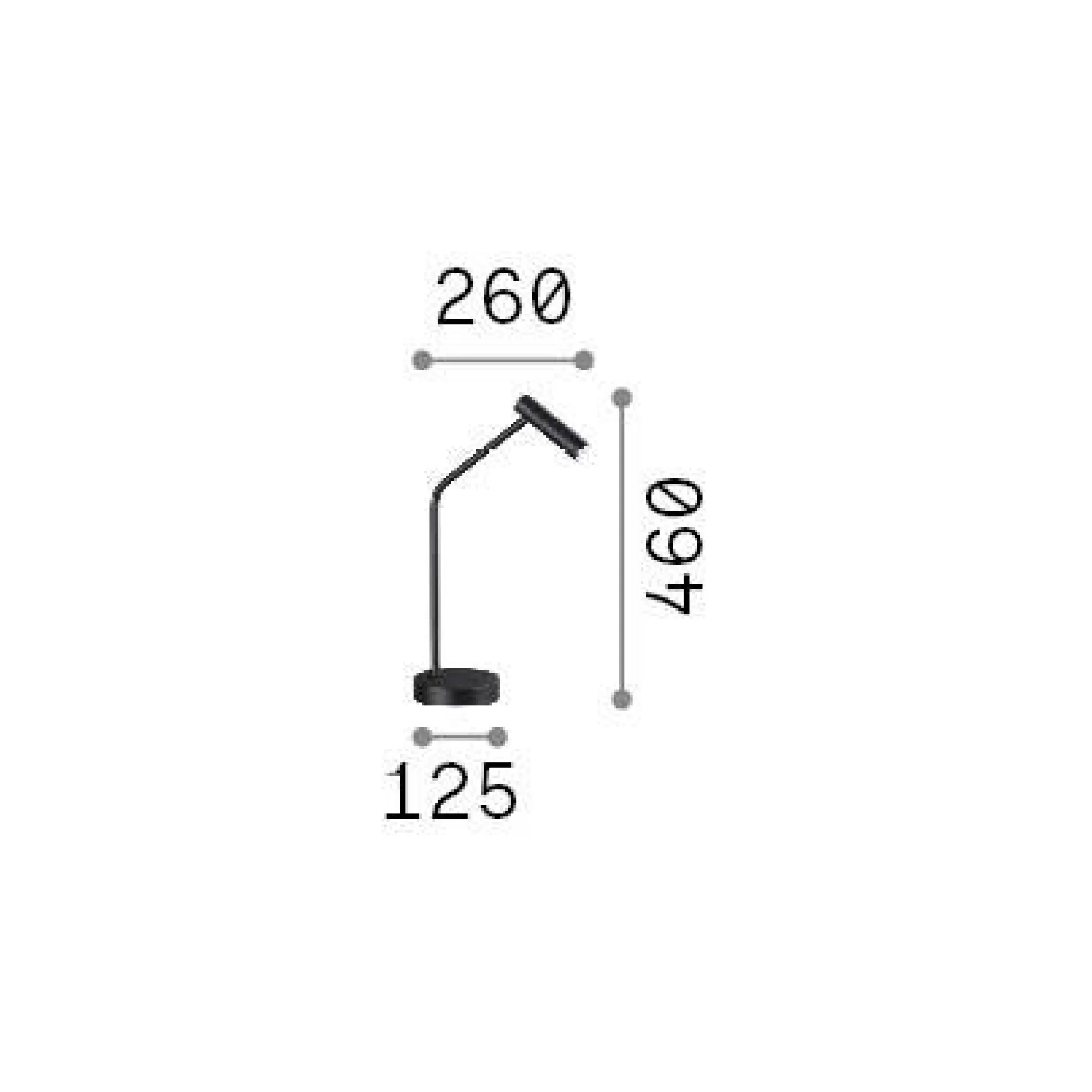 Dmora Lampade Da Tavolo<Ideal-Lux - Lampada da tavolo EASY TL , 13 x 26 x h46 cm,
