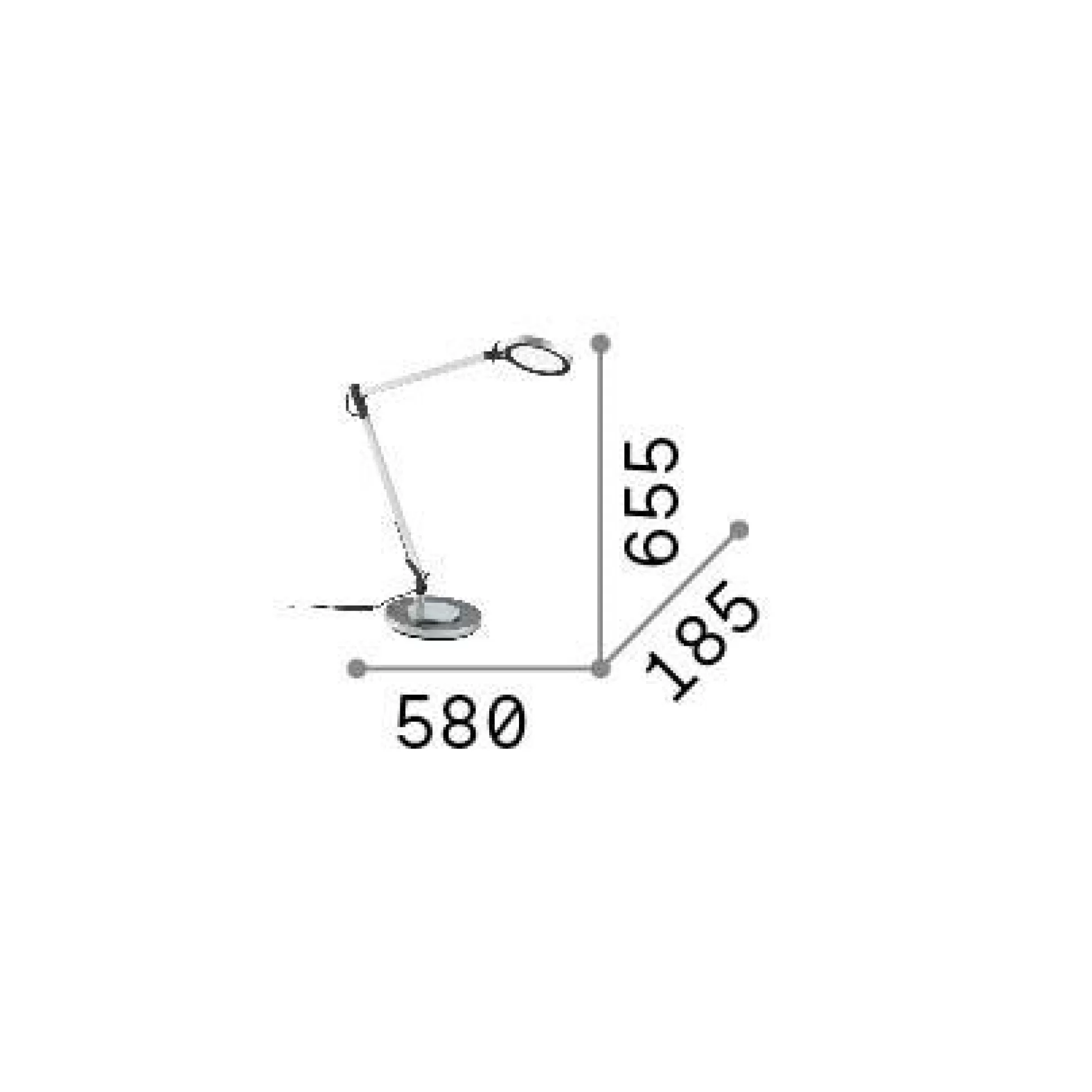 Dmora Lampade Da Tavolo<Ideal-Lux - Lampada da tavolo FUTURA TL , 58 x 19 x h66 cm,
