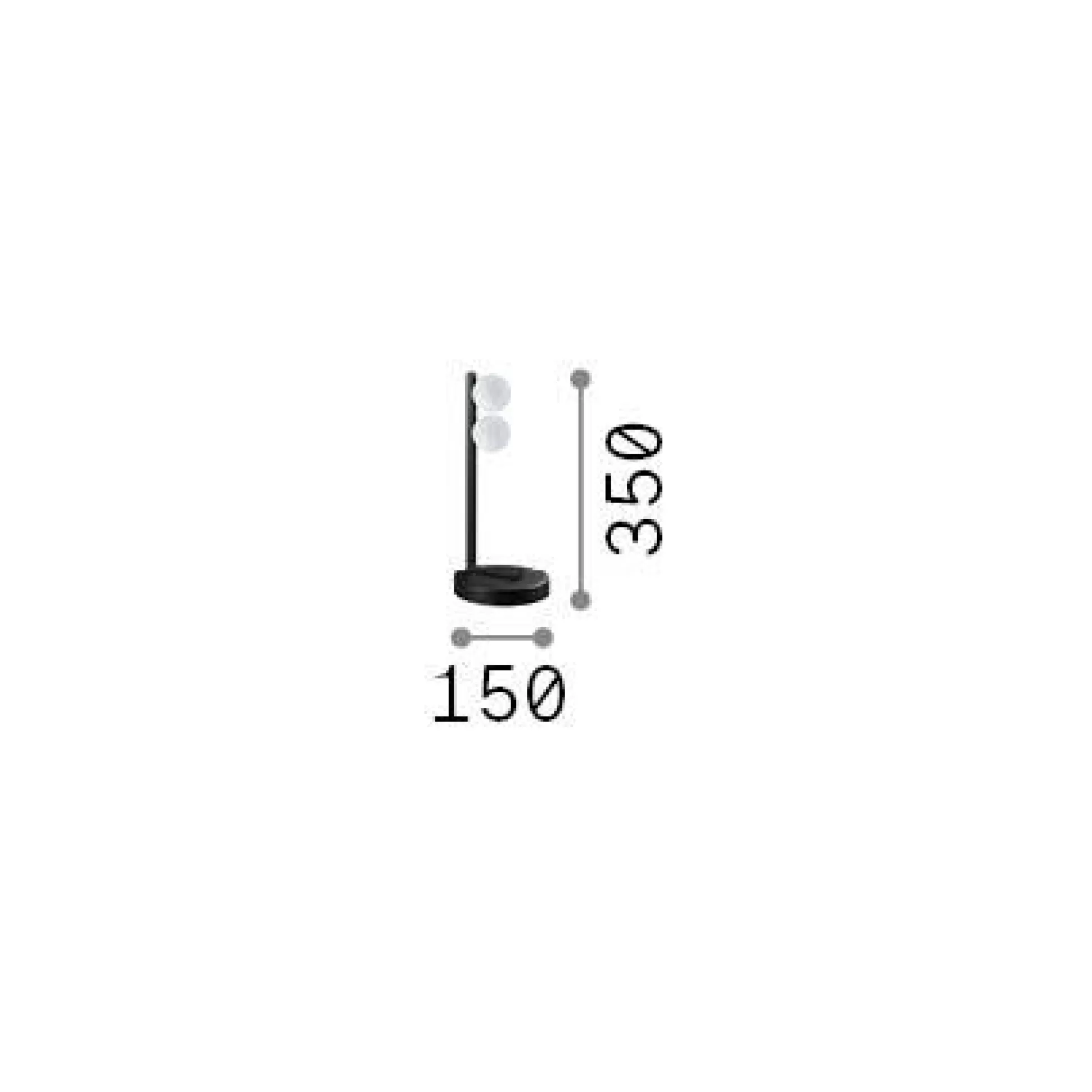 Dmora Lampade Da Tavolo<Ideal-Lux - Lampada da tavolo PING PONG TL2 , 15 x 15 x h35 cm,