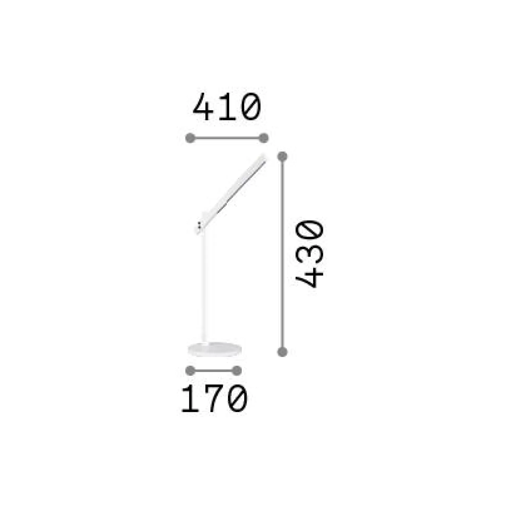 Dmora Lampade Da Tavolo<Ideal-Lux - Lampada da tavolo PIVOT TL , 17 x 41 x h43 cm,
