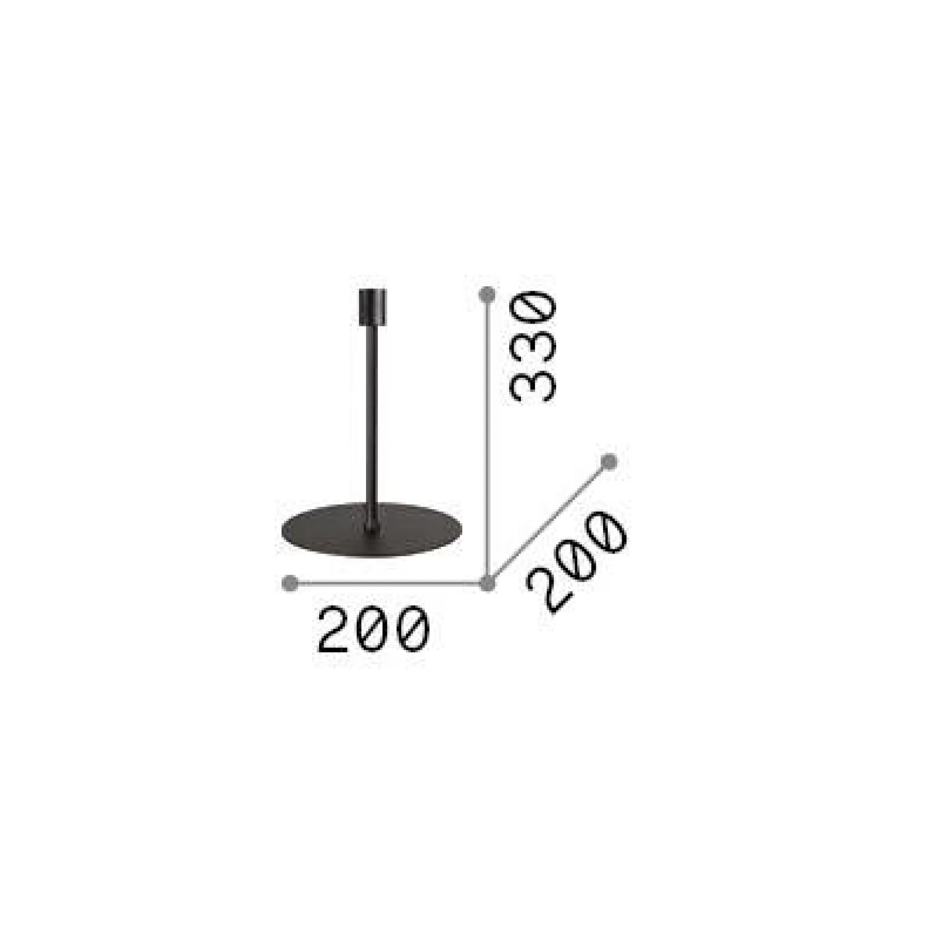 Dmora Lampade Da Tavolo<Ideal-Lux - Lampada da tavolo SET UP MTL1 BIG , 20 x 20 x h33 cm,