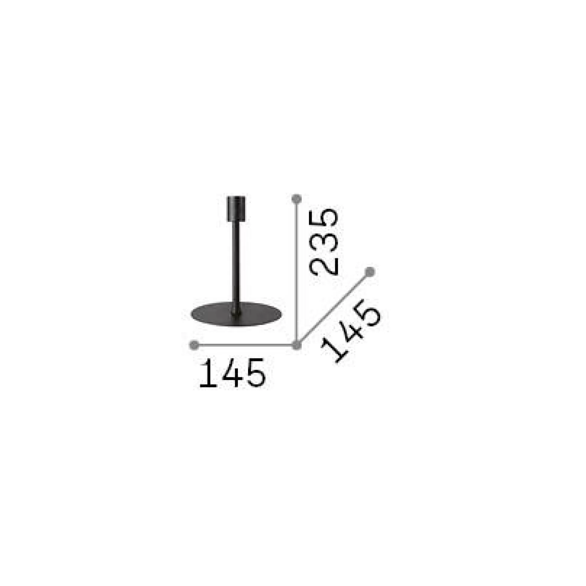 Dmora Lampade Da Tavolo<Ideal-Lux - Lampada da tavolo SET UP MTL1 SMALL , 15 x 15 x h24 cm,