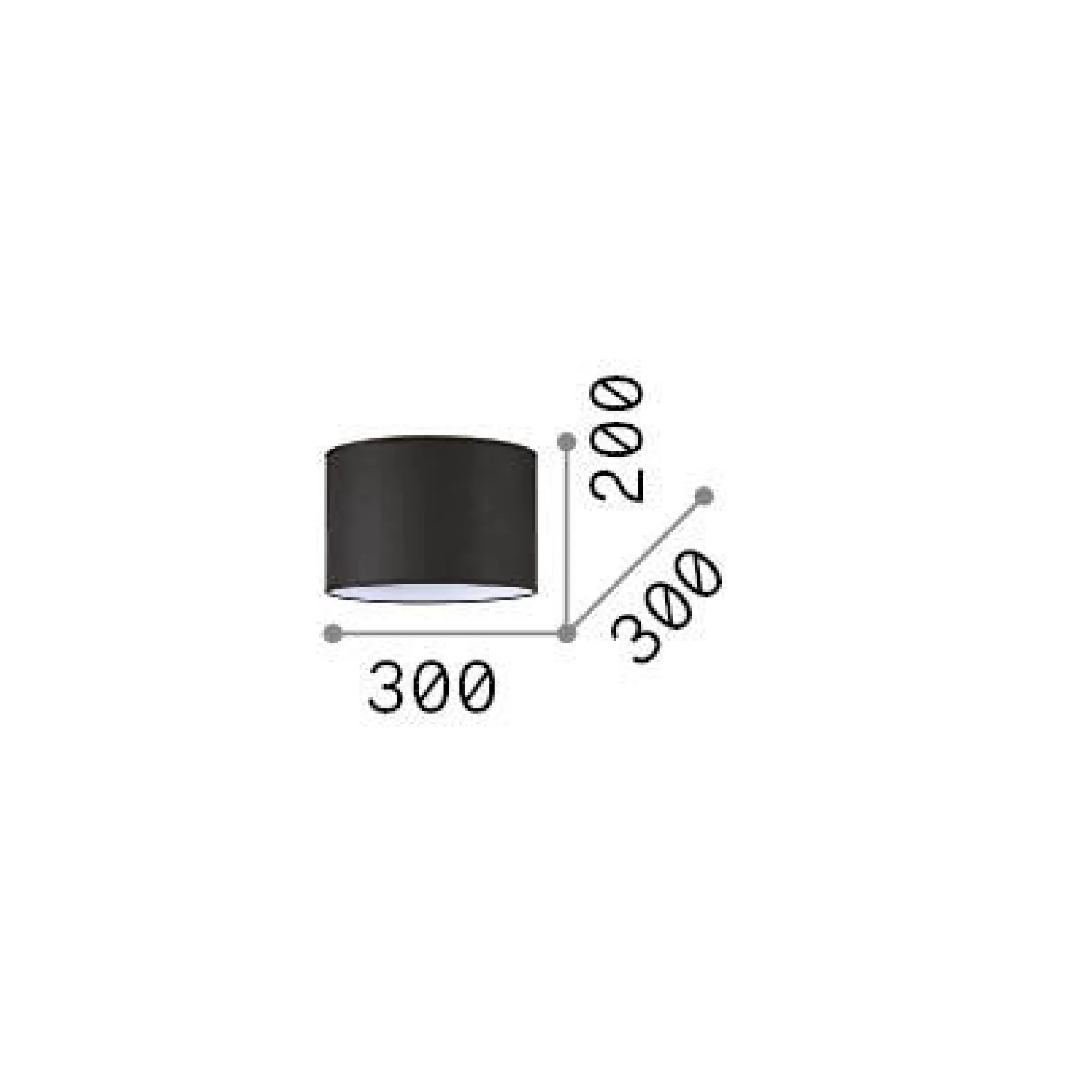 Dmora Lampade Da Tavolo<Ideal-Lux - Lampada da tavolo SET UP PARALUME CILINDRO D30 , 30 x 30 x h20 cm,