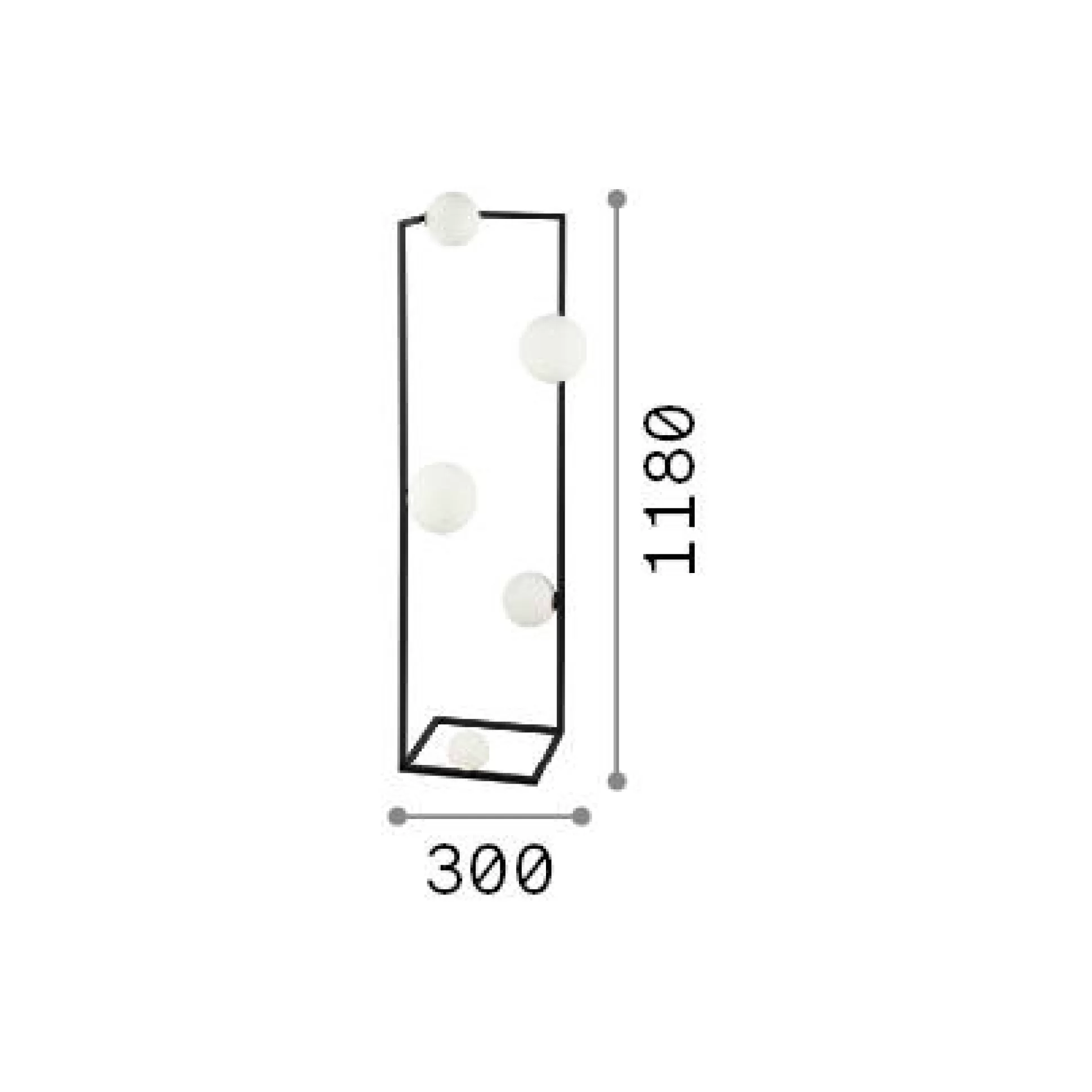 Dmora Lampade Da Terra<Ideal-Lux - Lampada da terra ANGOLO PT5 , 30 x 30 x h118 cm,