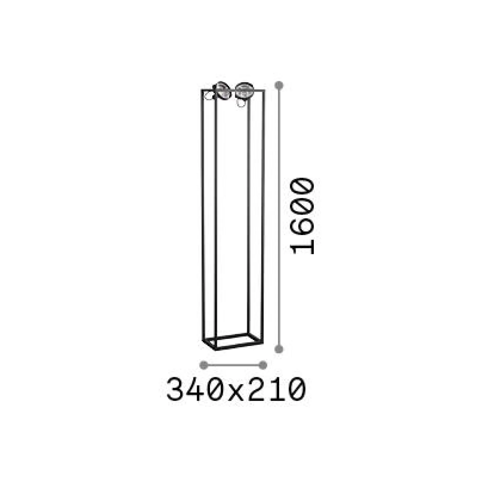 Dmora Lampade Da Terra<Ideal-Lux - Lampada da terra AUDIO PT2 H160 , 34 x 21 x h160 cm,